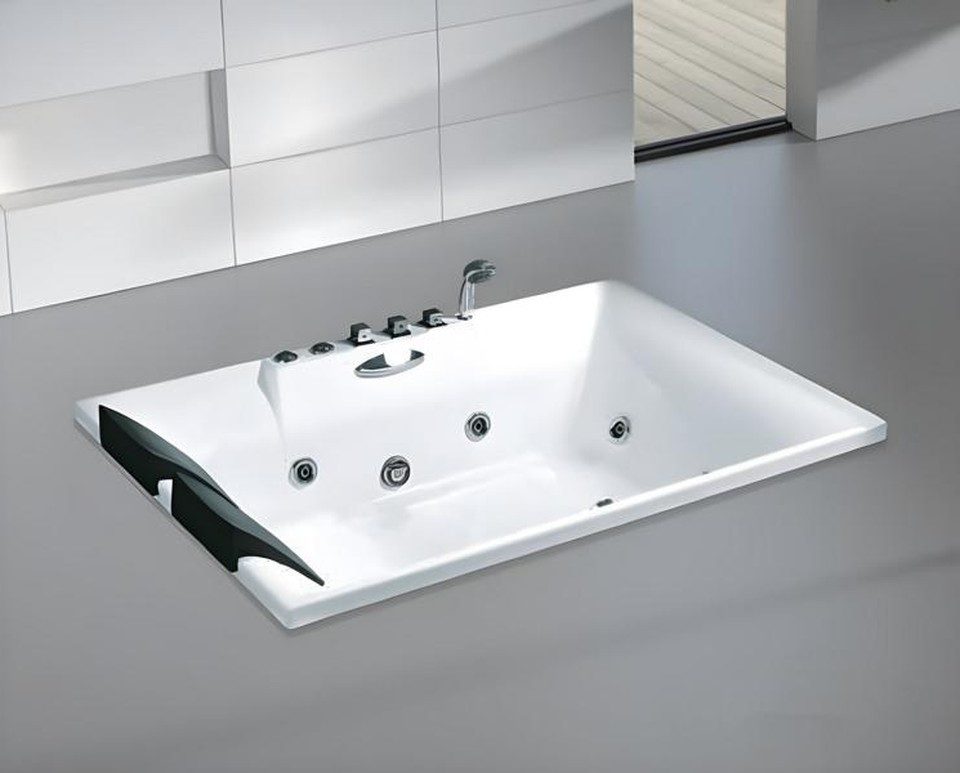 Xlmoebel Whirlpool-Badewanne Whirlpool Badewanne von XLMOEBEL in Weiß mit Blubberfunktion, Made in Europa