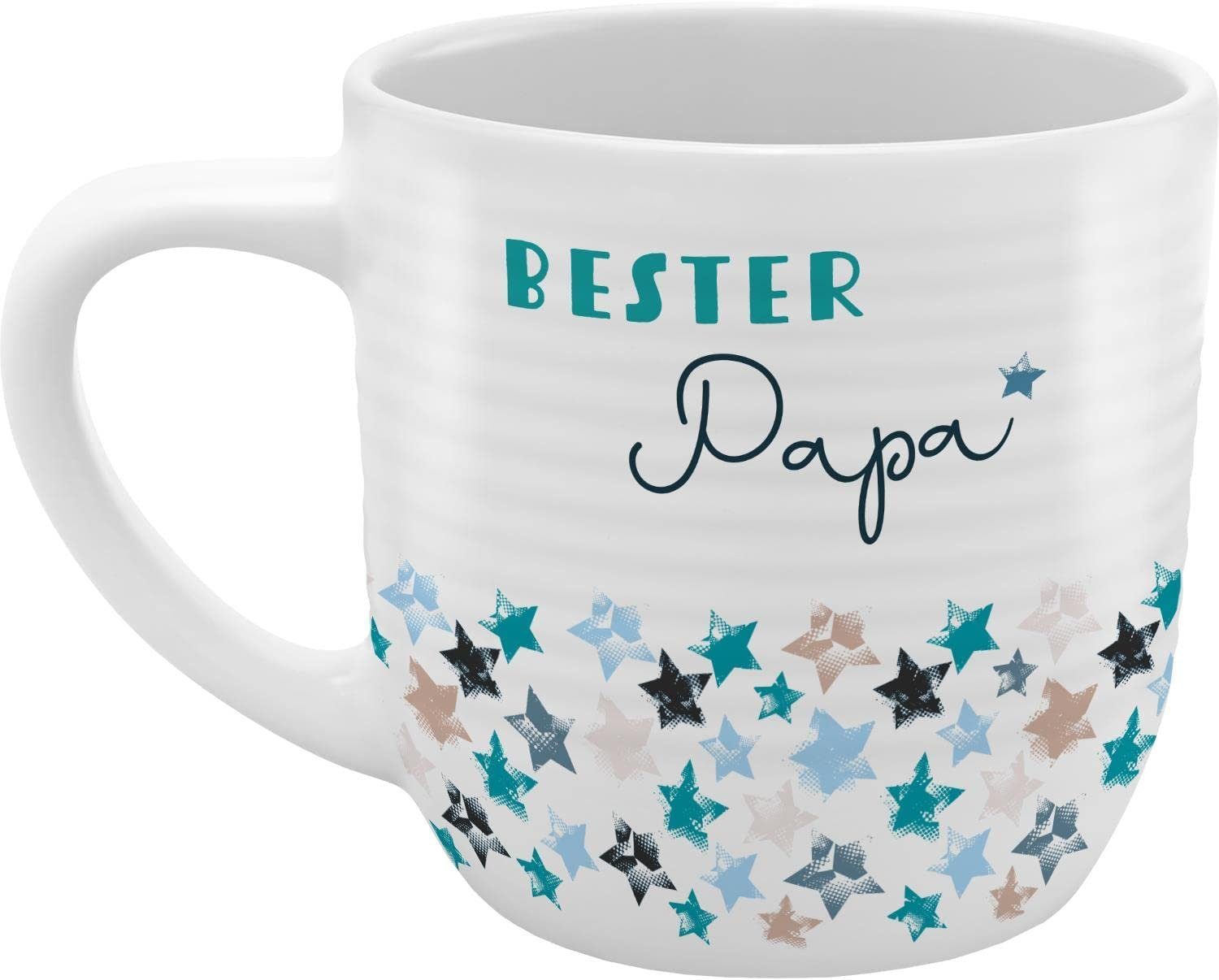Sheepworld Tasse Tasse Kaffeetasse Teetasse 40cl Sheepworld GRUSS & CO Rillen Papa, Material: Steinzeug