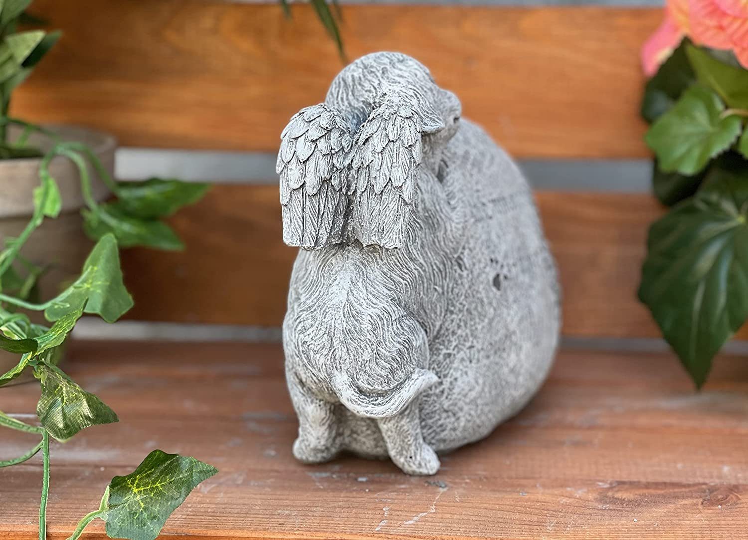 Stone and Style Gartenfigur Frostfeste Steinfigur Grabschmuck Hund "In Erinnerung" – Bild 5 von 5