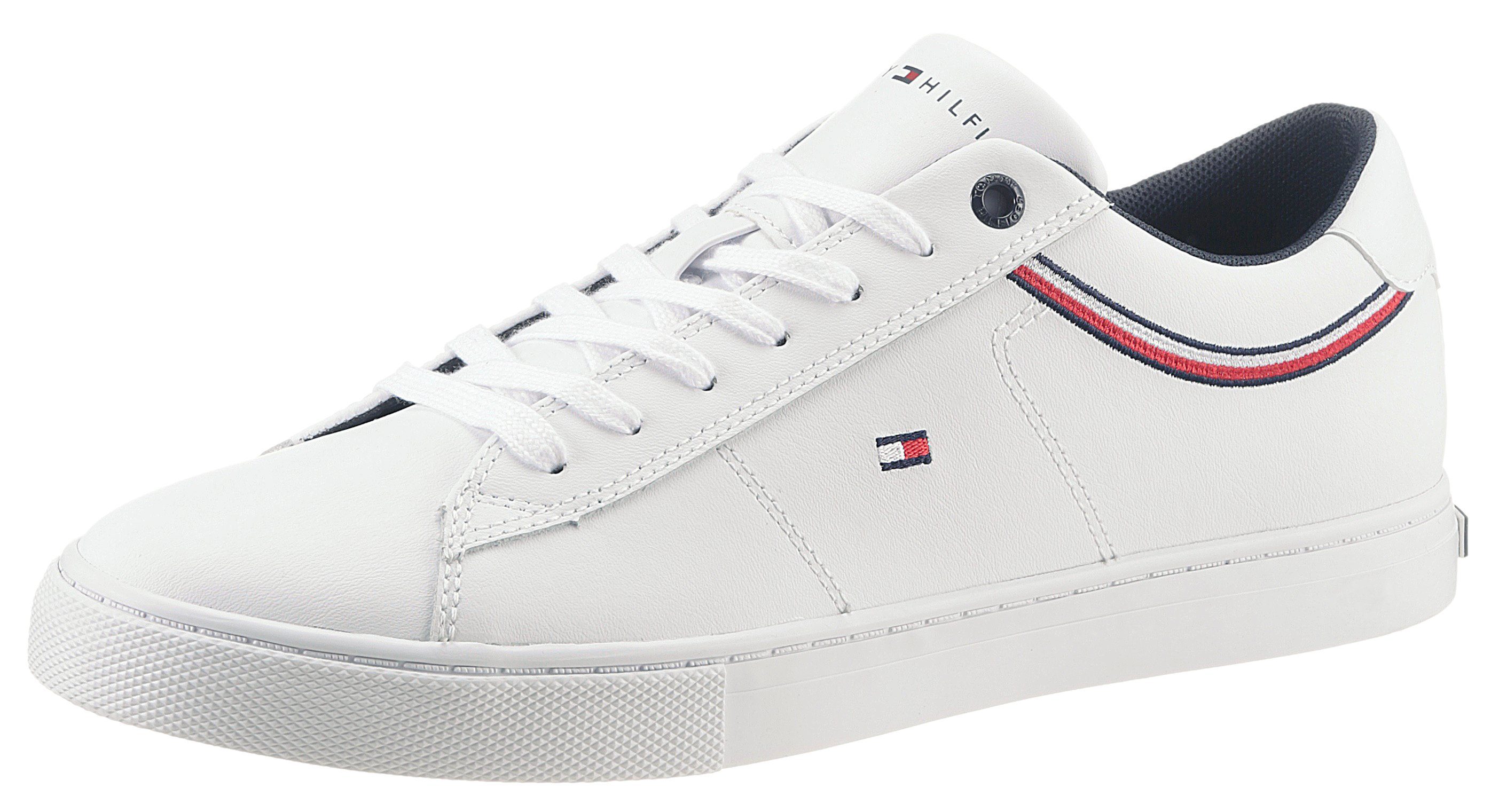 tommy badge vulcanised leather trainers