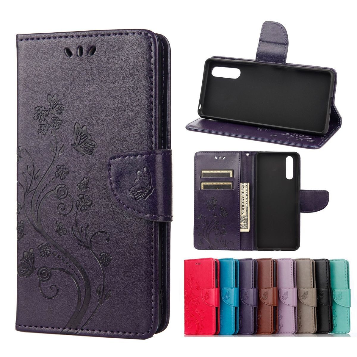 König Design Handyhülle Sony Xperia 10 III, Sony Xperia 10 III Handyhülle Bookcover Violett
