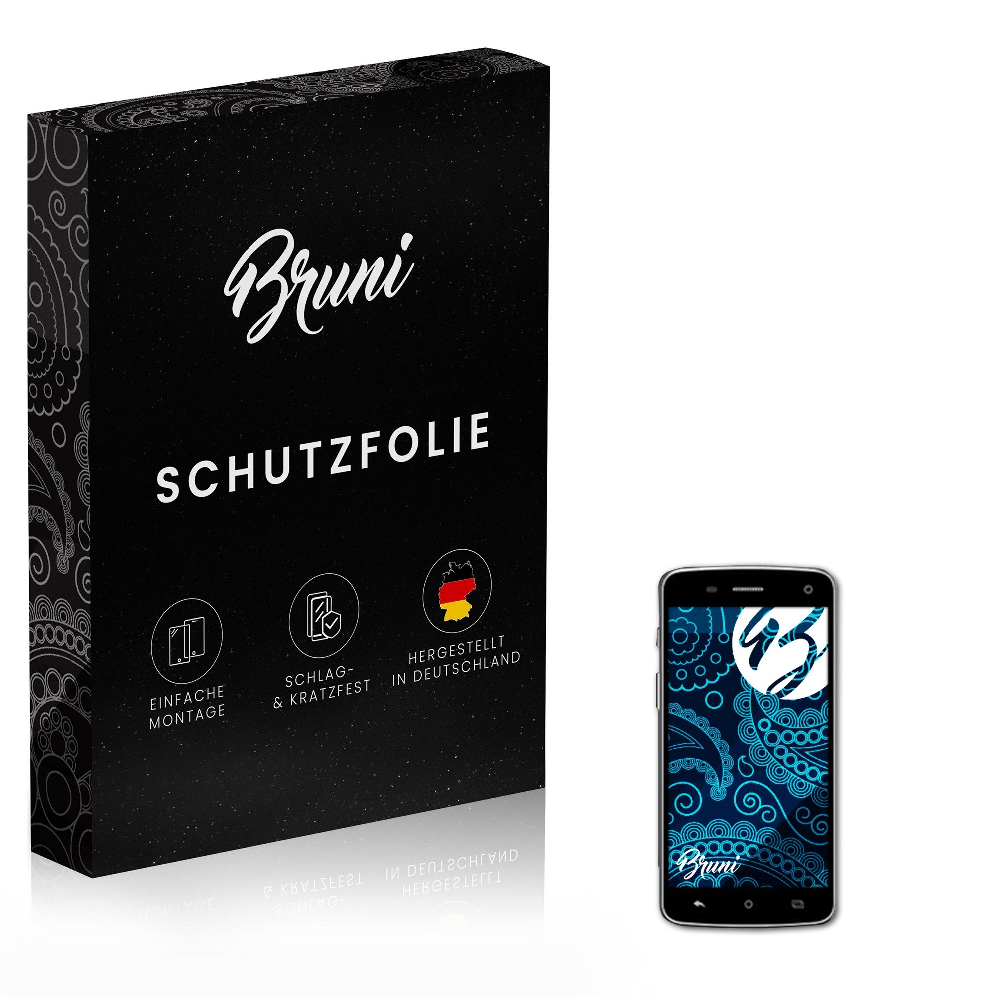 Bruni Schutzfolie Glasklare Displayschutzfolie für Omega Lite 3S, (2 Folien), praktisch unsichtbar