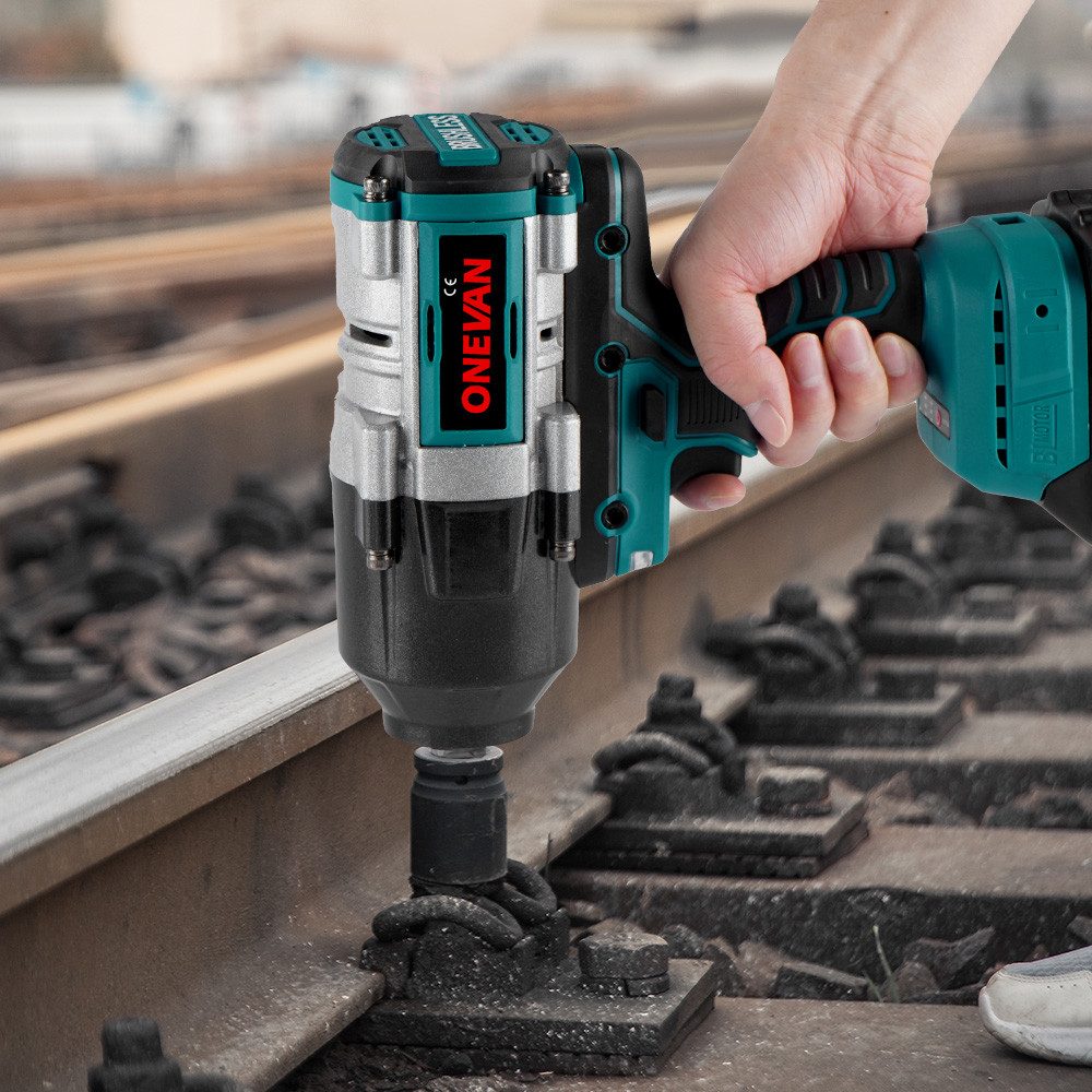 ONEVAN Akku-Schlagschrauber 3100Nm, 3/4 Zoll mit 2x 4.5Ah Akku, Bürstenloser, Ladegerät für Autoreifen, Gerüstbau und Automobilmontage