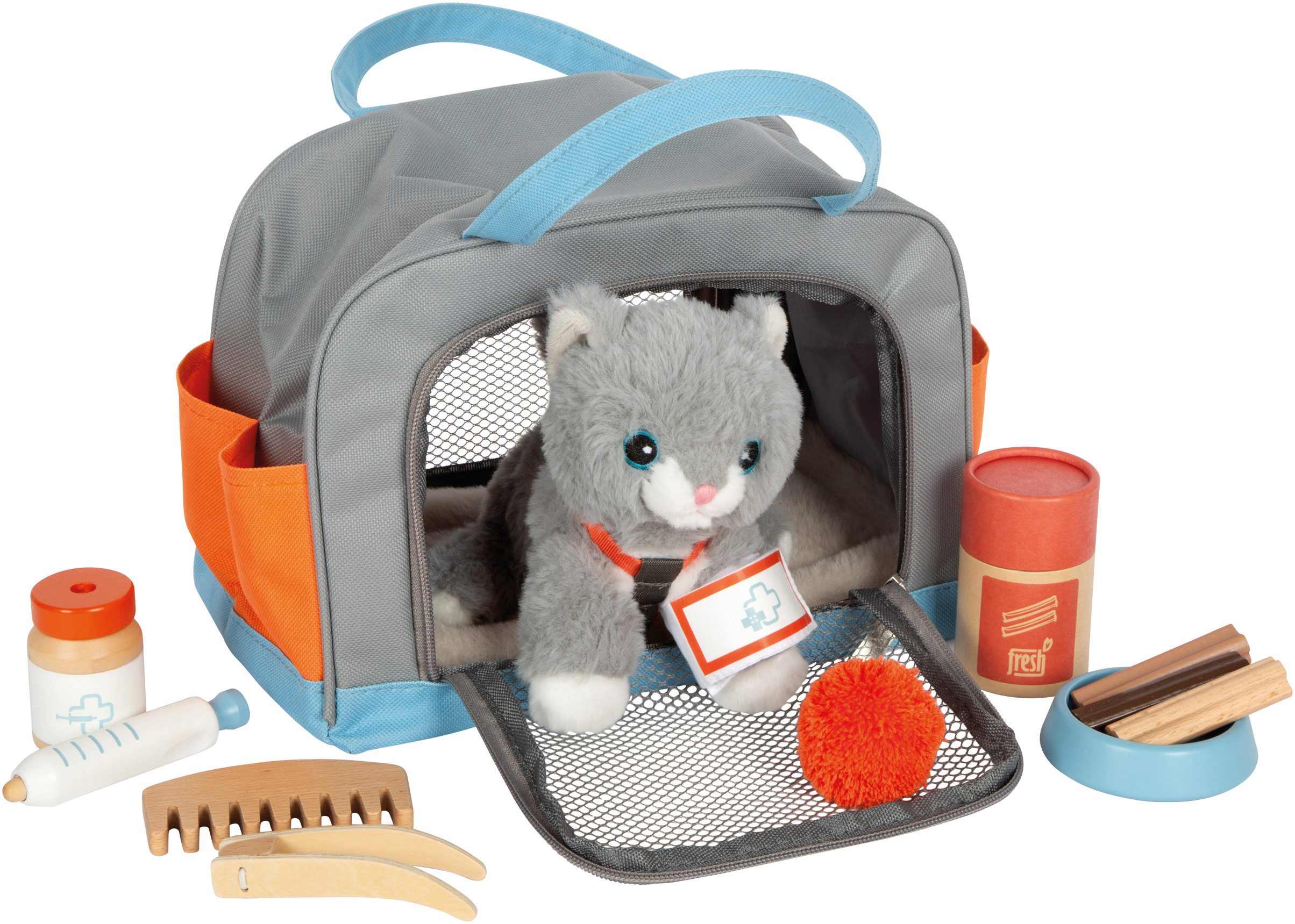 Small Foot Plüschfigur Katze mit Tasche günstig online kaufen