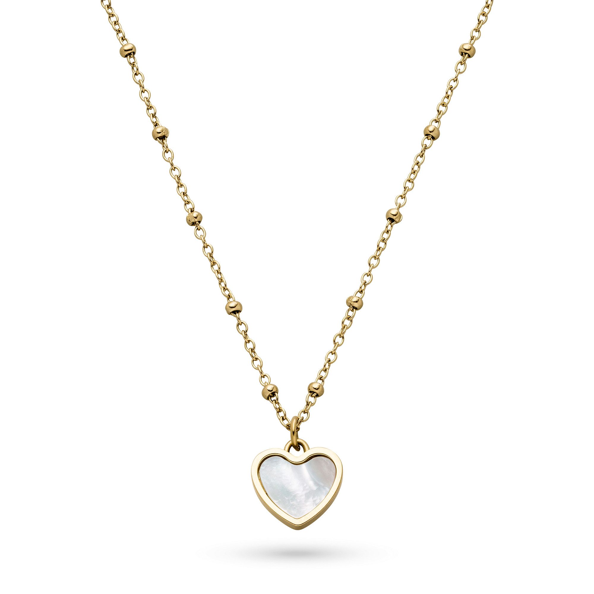 s.Oliver Kette mit Anhänger Pearl Heart, Herz, mit Perlmutt