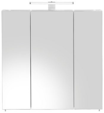 Schildmeyer Spiegelschrank Roma Breite 70 cm, 3-türig, LED-Beleuchtung, Schalter-/Steckdosenbox