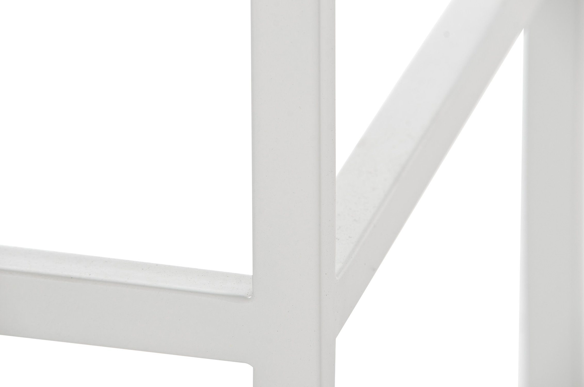 TPFLiving Barhocker Tresenhocker Montana-W hochwertiger Gestell Sitzfläche: Weiß und Theke Hocker Küche), für weiß & - Kunstleder (mit Metall Fußstütze Polsterung - 