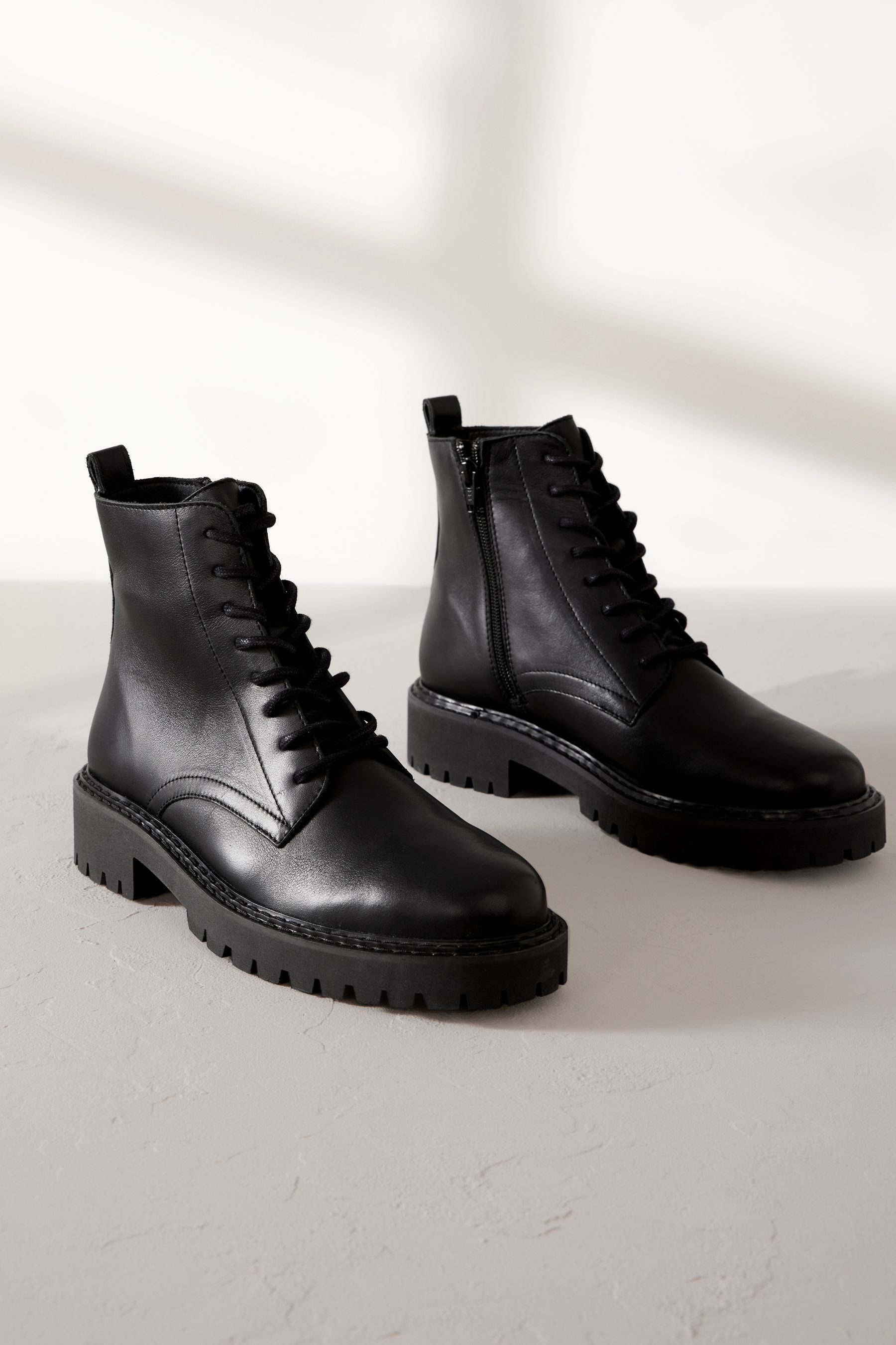 Next Premium Lederstiefel zum Schnüren Schnürstiefelette günstig online kaufen