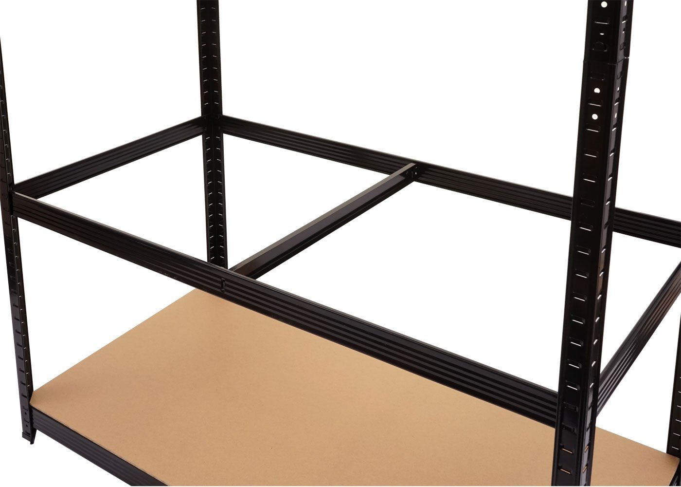 Holzböden Ebenenhöhe Set, MCW-E33-2, werden 5 Stecksystem, MCW Schwerlastregal individuell schwarz festgelegt kann