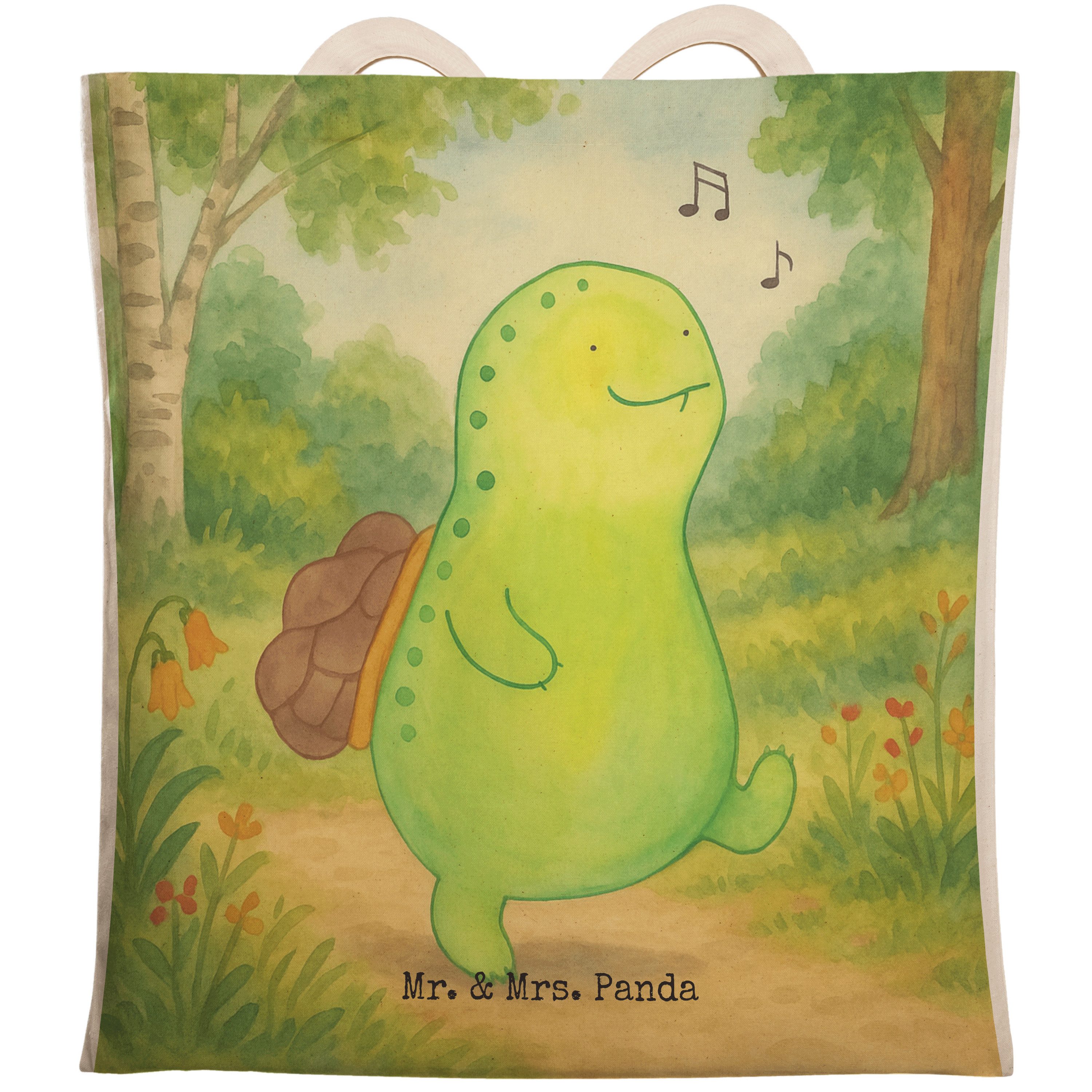 Tragetasche Schildkröte Pfeifen Design, Tote Bag, Weiß, Schildkröten, Einkaufstas