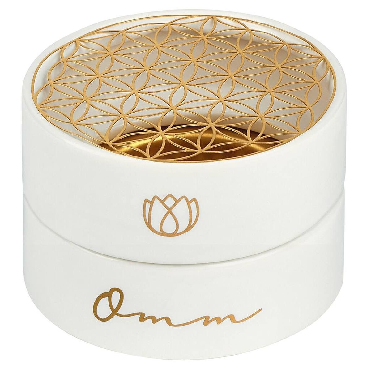 Moses. Verlag Räucherschale Stilvole Schale aus Keramik & Eisen mit Sieb inkl. Mini-Guide