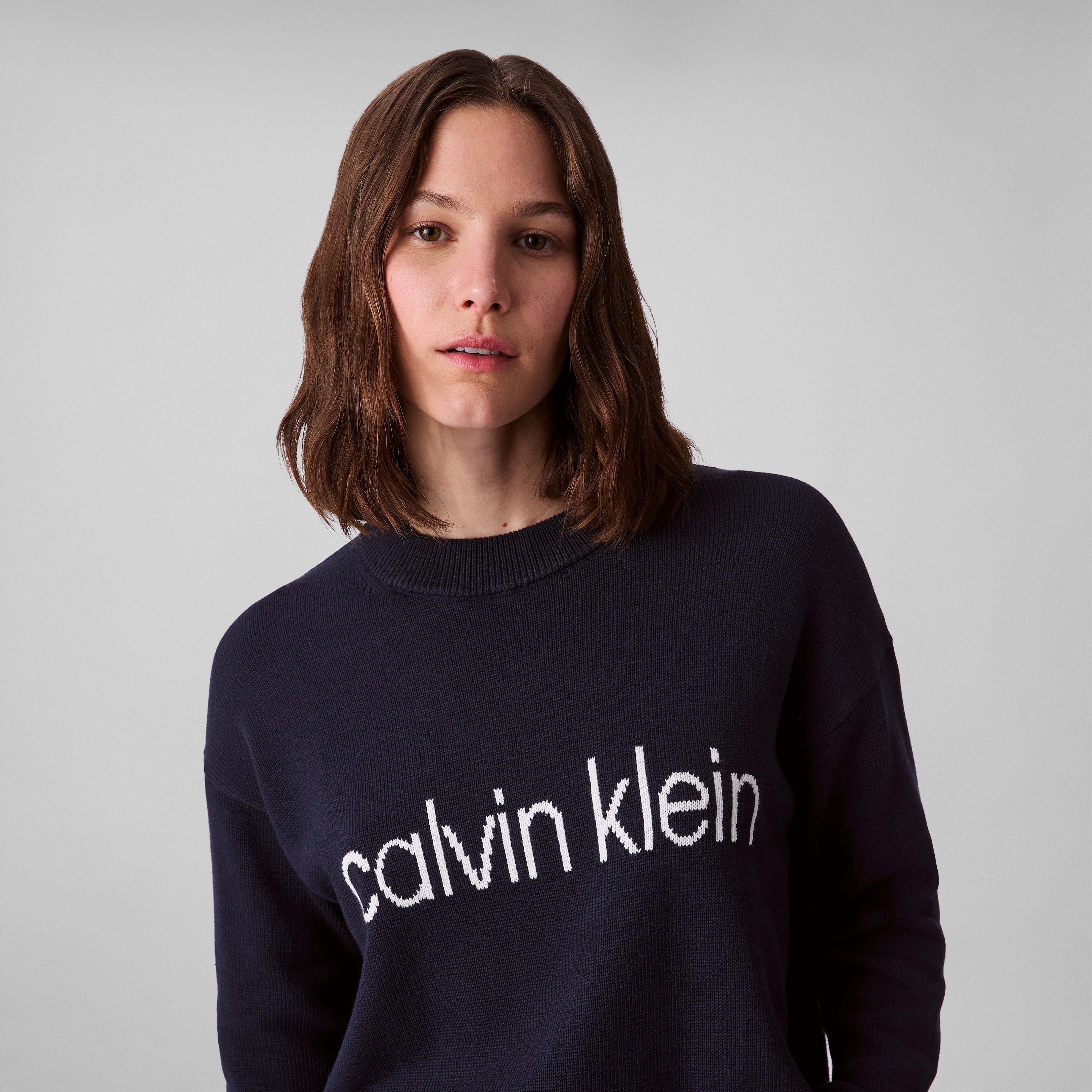 Calvin Klein Jeans Strickpullover Cotton Graphic Pullover Mit Rundhalsaussc günstig online kaufen