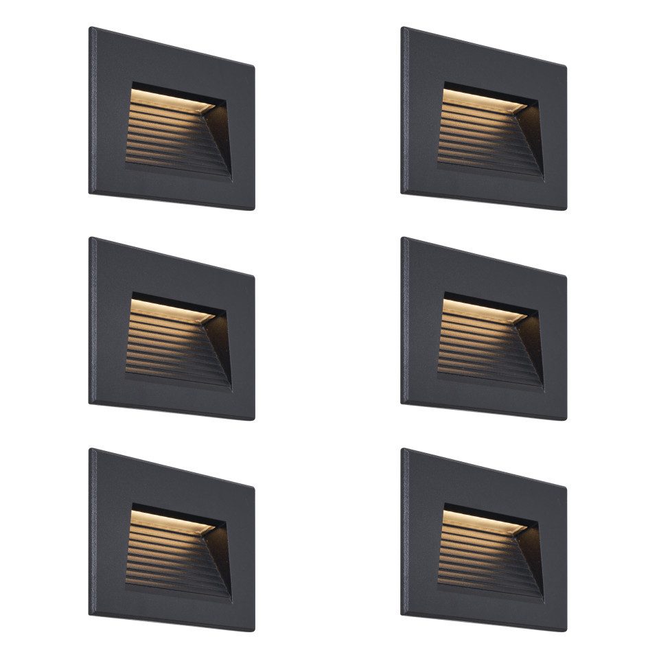 Qazqa LED Einbaustrahler 109050, LED fest integriert, Extra-Warmweiß, QAZQA Außen Einbau­leuchte, integrated, Schwarz, Aluminium, Modern