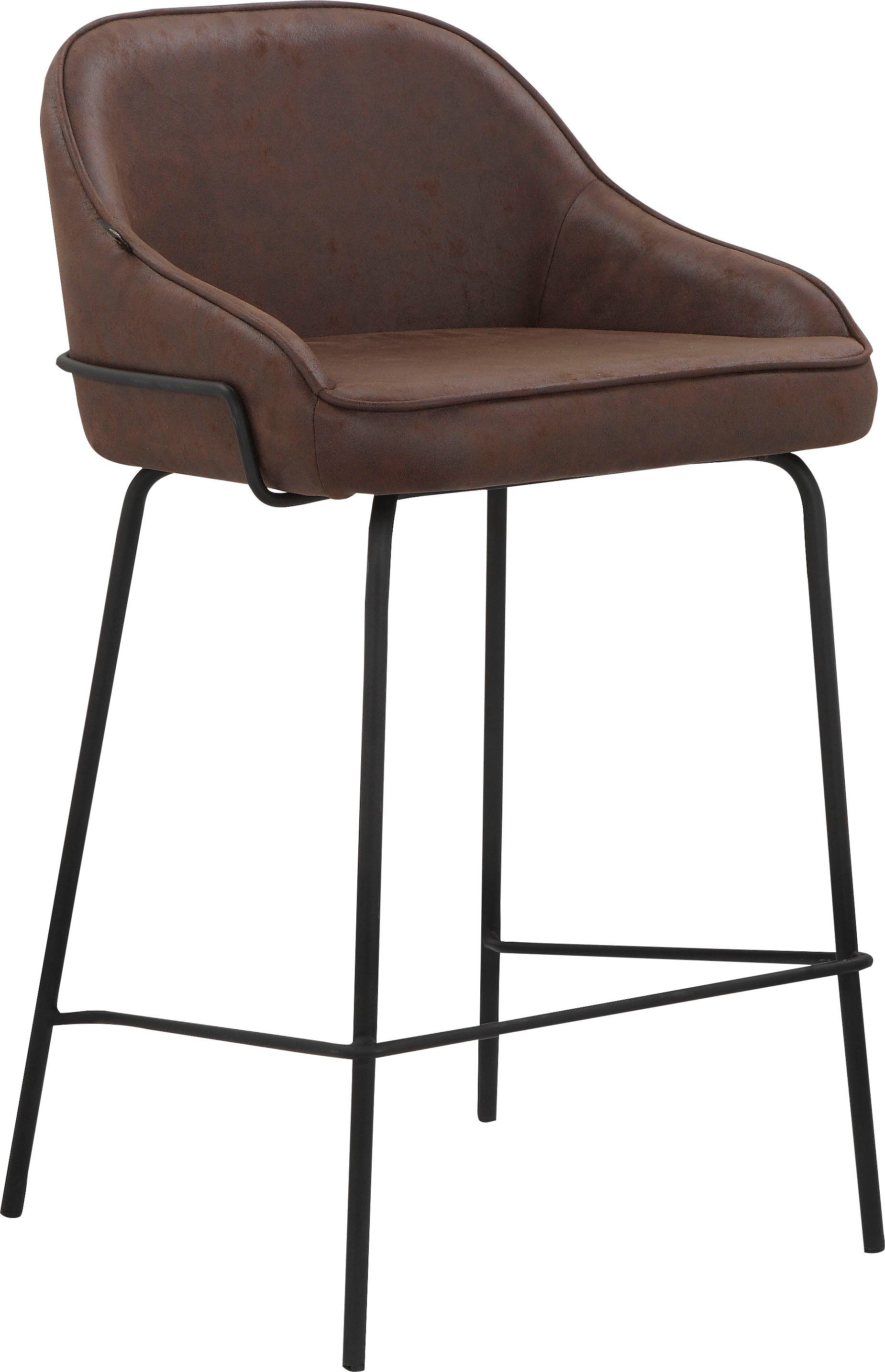 Leonique 4-Fußstuhl Puant (2 St), mit Stoff aus Polyester/recyceltem Polyester, Sitzhöhe 65 cm