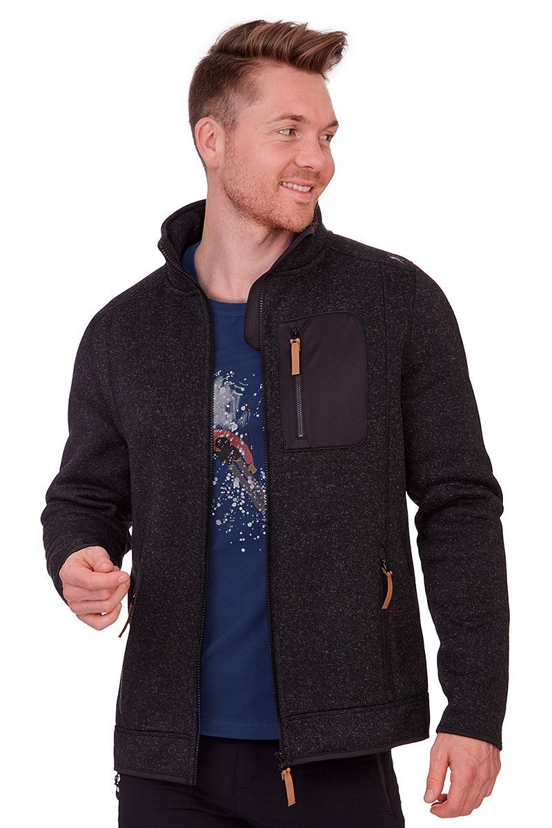 Orbis Textil GmbH & Co. KG Outdoorjacke Strickfleecejacke Herren - GAJUS - anthrazit, blau