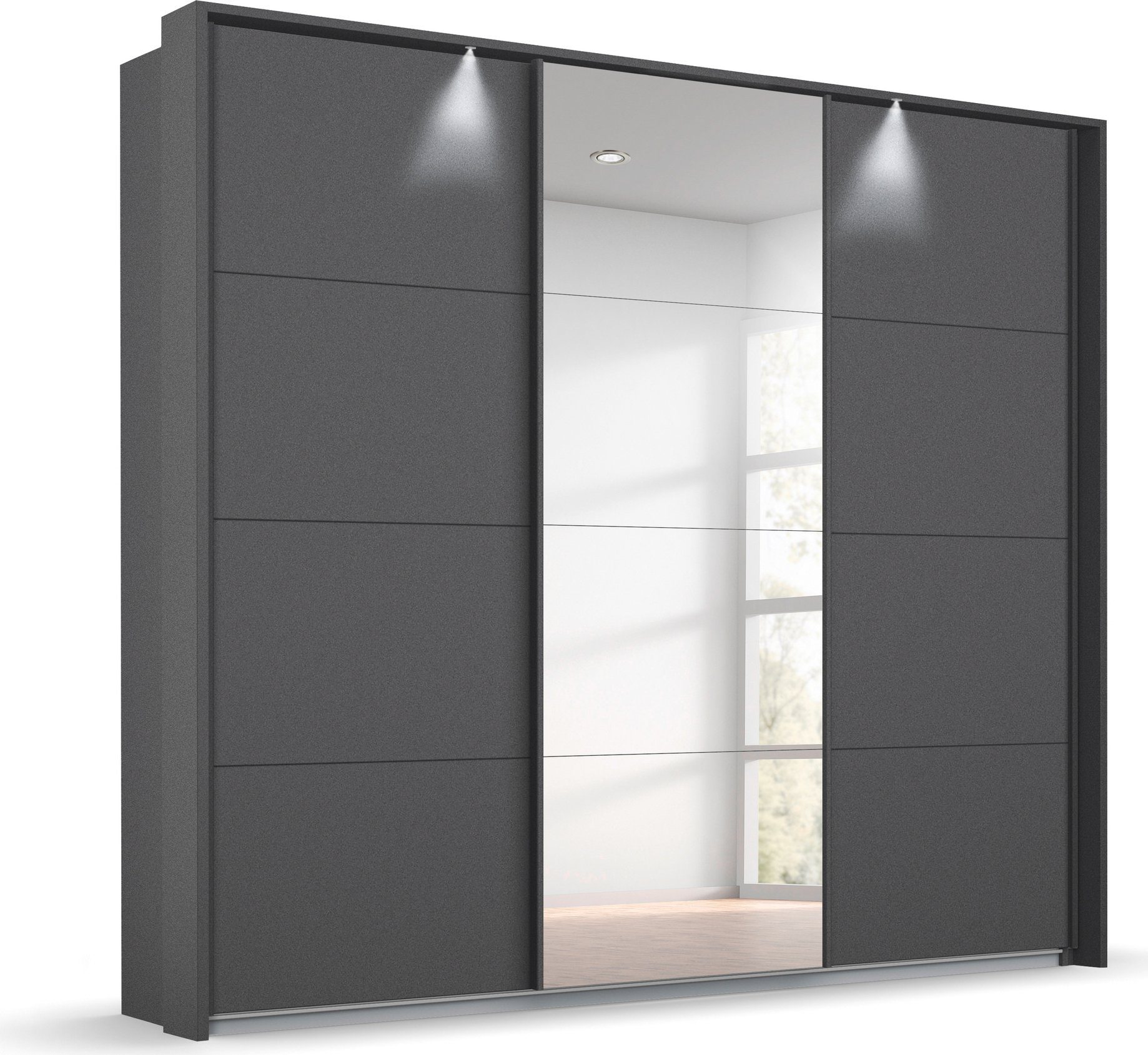 OTTO home Kleiderschrank Mehrzweckschrank Aktenschrank Möbel Mietswohnung Schlafzimmer OTELI (Breiten 211/278/323/368 cm Höhen 214/233 cm) inkl. Passepartout optional mit Beleuchtung MADE IN GERMANY