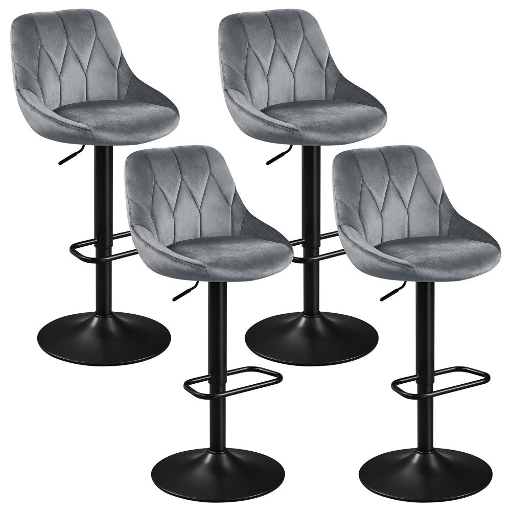 Yaheetech Barhocker (4 St), Verstellbare Sitzhöhe 61,5 cm - 83 cm Polsterho günstig online kaufen