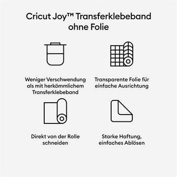 Cricut Dekorationsfolie Joy Transferklebeband ohne Trägerfolie, 1 Rolle, 13,9 cm x 3,04 m, Transparent