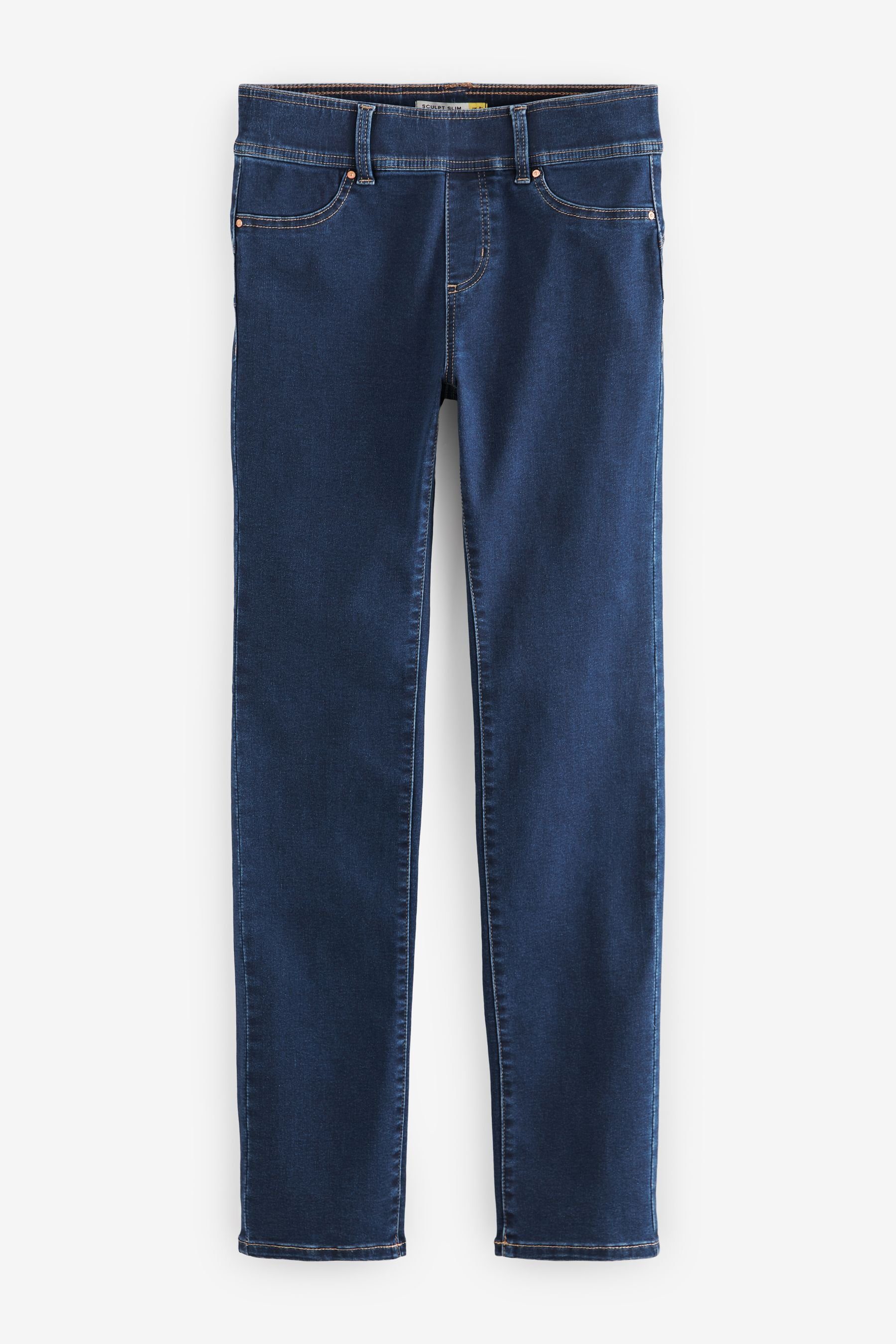 Next Jeansleggings Figurformende Slim Fit Denim-Leggings (1-tlg) Rinse Blue