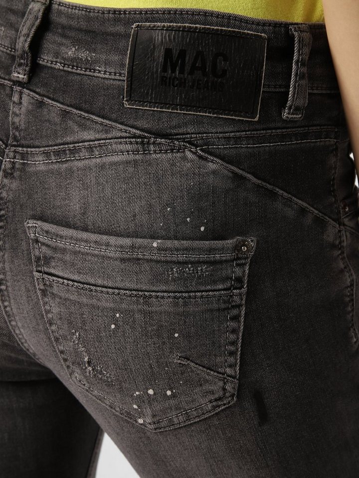 MAC 5-Pocket-Hose Rich Slim, Destroyed-Akzente und Farbkleckse
