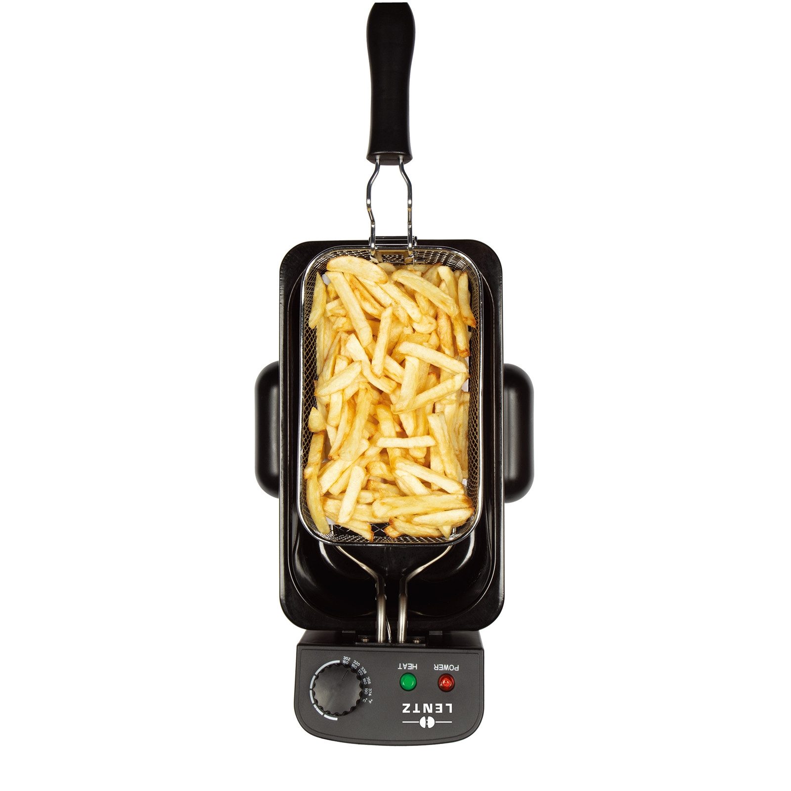 Lentz Fritteuse, 2000 W, mit großem Frittierkorb