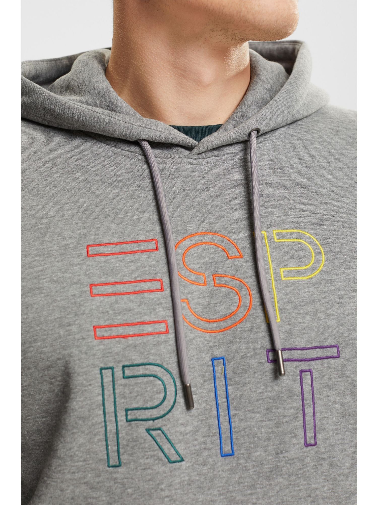 Hoodie Esprit (1-tlg) Logo-Strickerei Sweatshirt mit Recycelt: