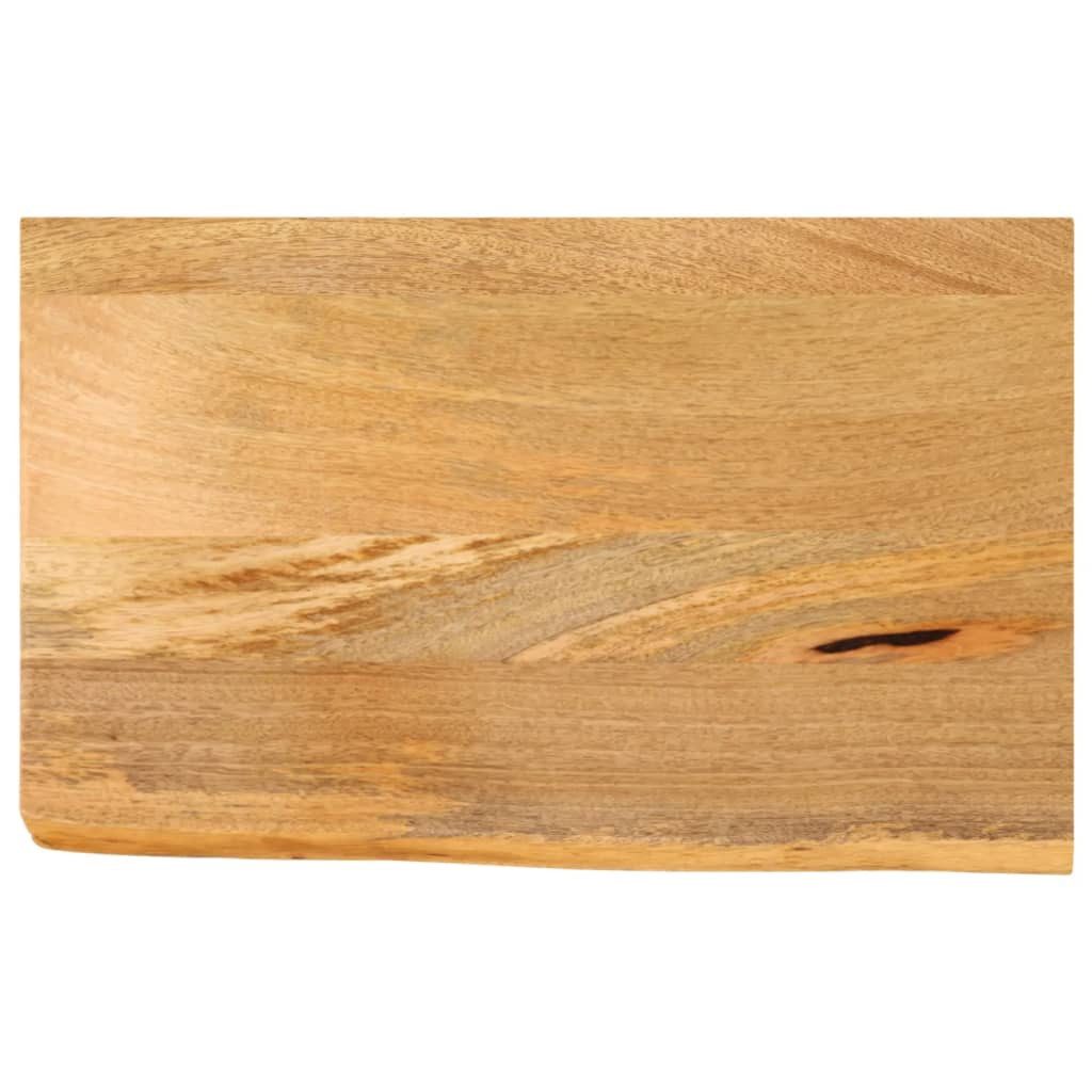 furnicato Tischplatte Vollholz 50x20x2,5 cm mit Baumkante, naturfarben (1 St)