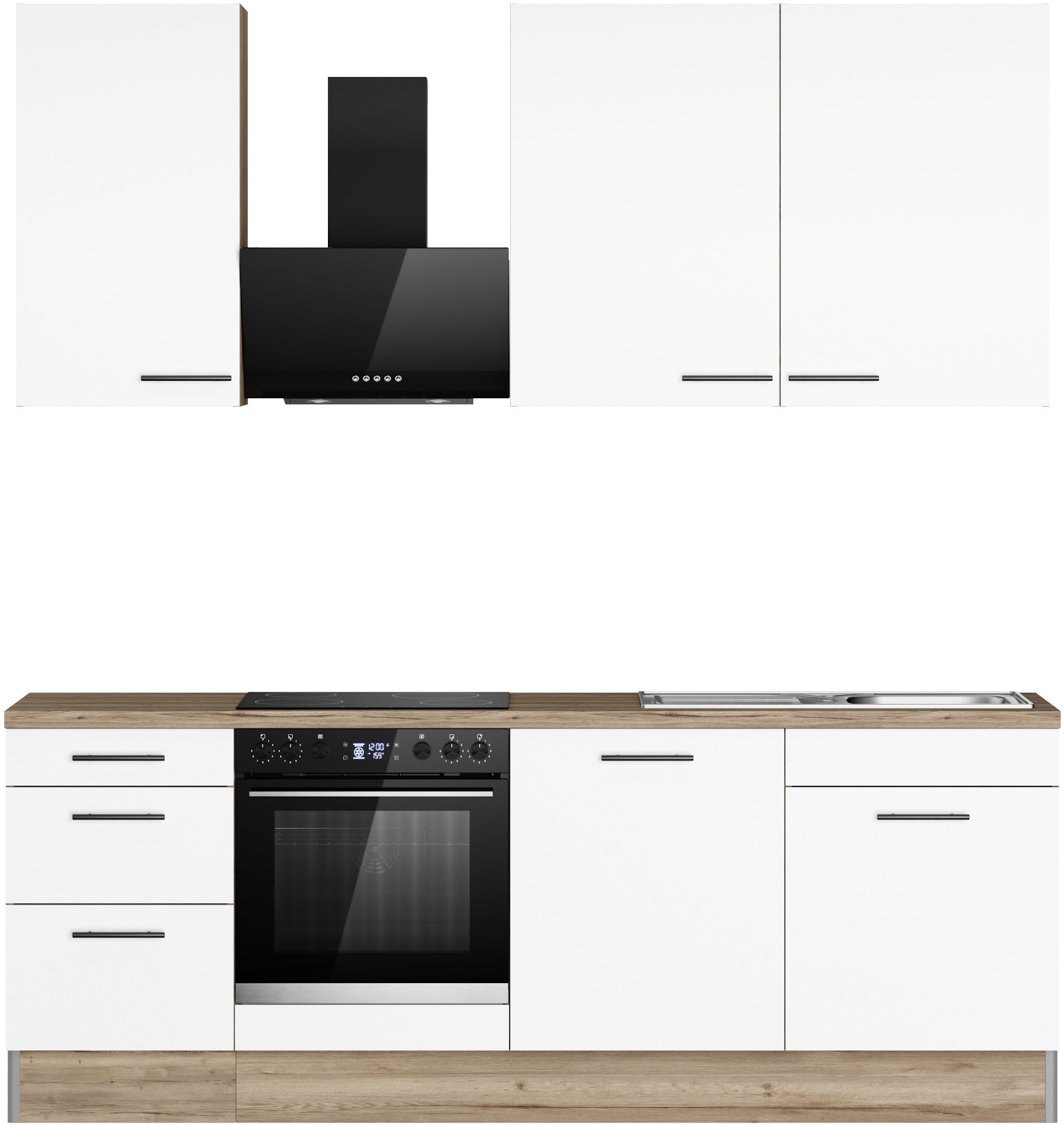 OPTIFIT Küchenzeile Fiona, Breite 230 cm, mit Hanseatic-E-Geräten in Premium oder Basic