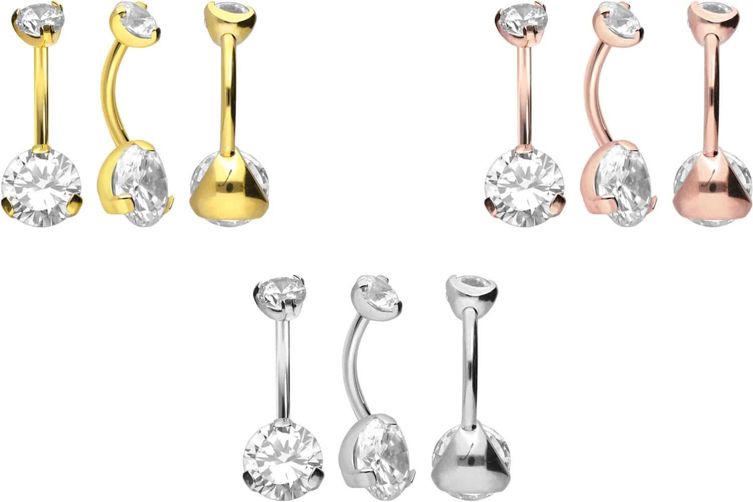 PIERCINGLINE Bauchnabelpiercing Titan Bananabell mit Innengewinde RUNDER KR günstig online kaufen