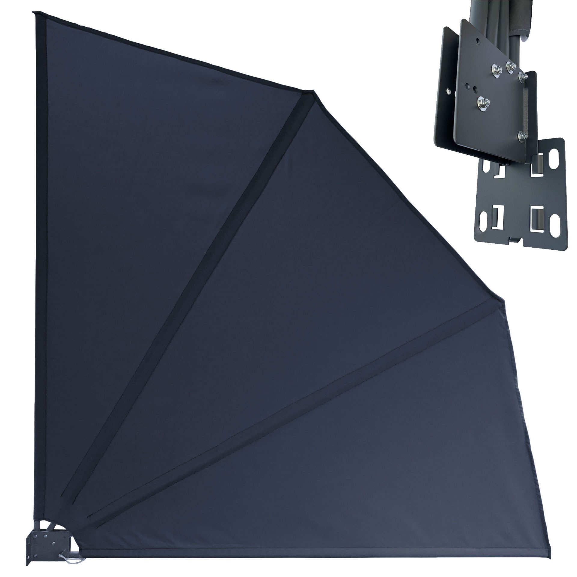 Quick Star Sichtschutzfächer Sichtschutz Fächer 115 x 115cm Grau (1-St) Sep günstig online kaufen