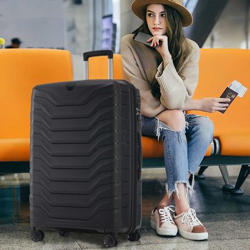 BlingBin Kofferset modischer PP-Materialkoffer, (3 tlg., M-L-XL Koffer), mit TSA-Schlössern, leicht und strapazierfähig