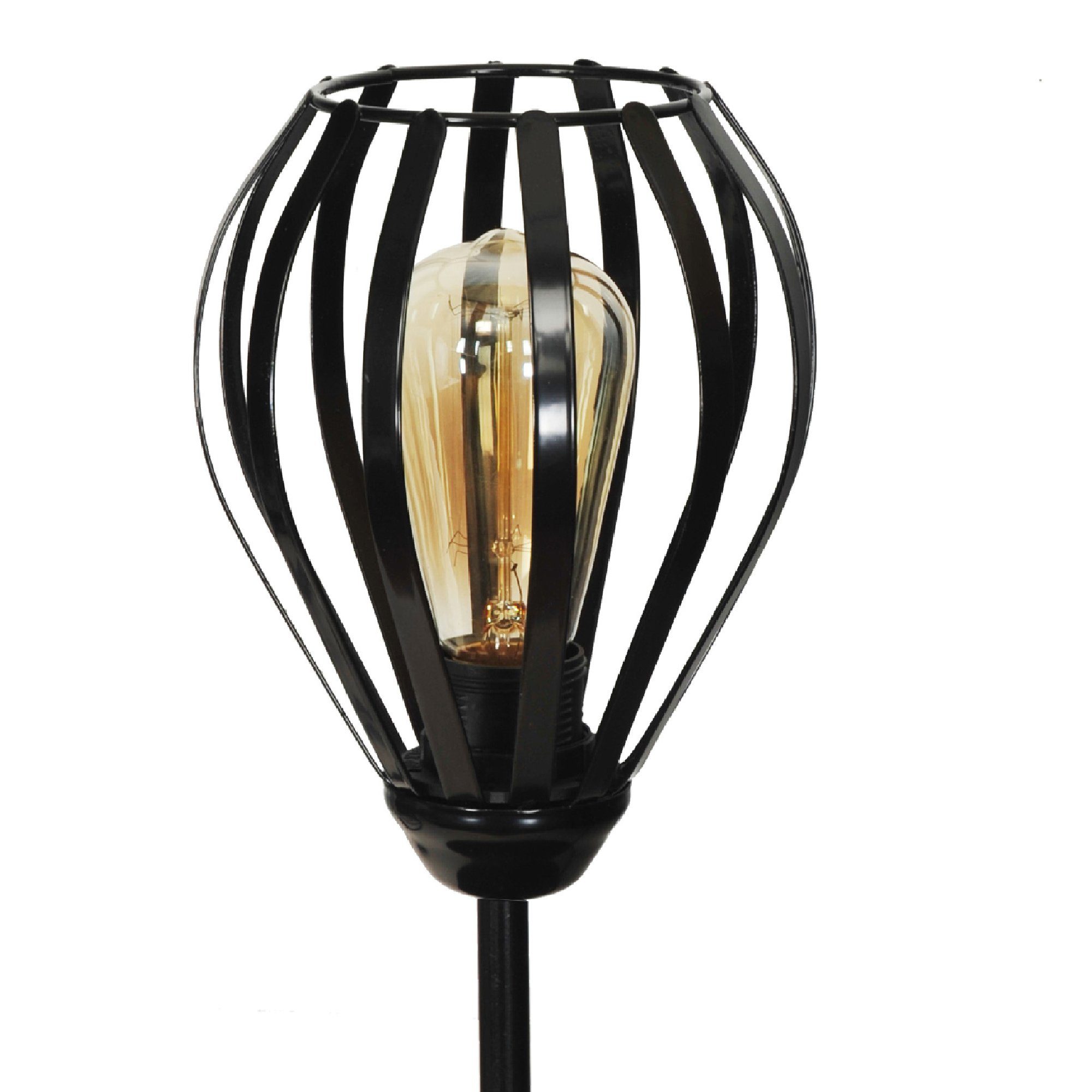 lux.pro Tischleuchte, »Monmouth« 1-flammig 150 Schwarz mit Kabel aus Tischlampe Metall cm