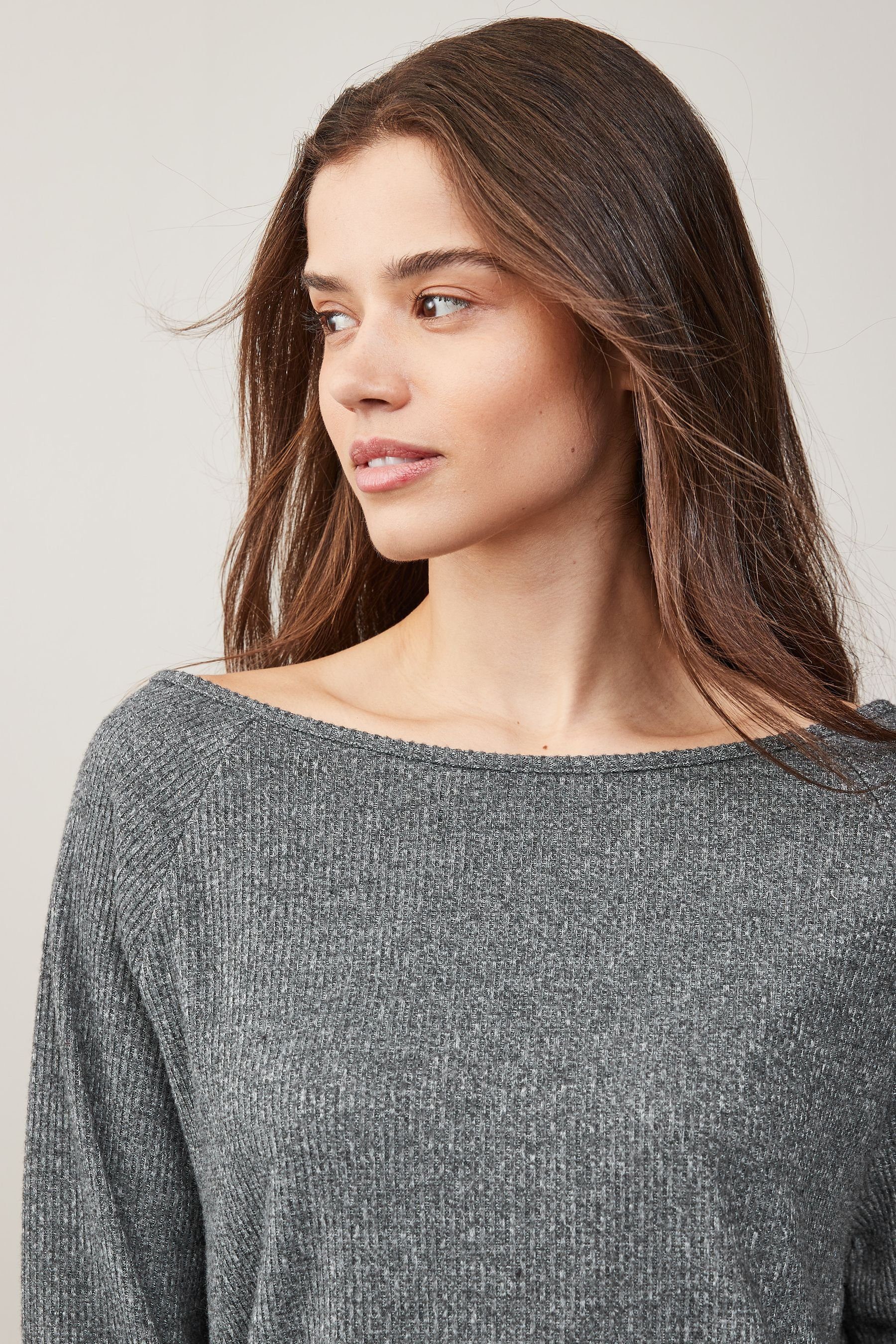 by Baker by Grey Ted Langärmeliges Sweatshirt Baker (1-tlg) Ted Oberteil B B Charcoal