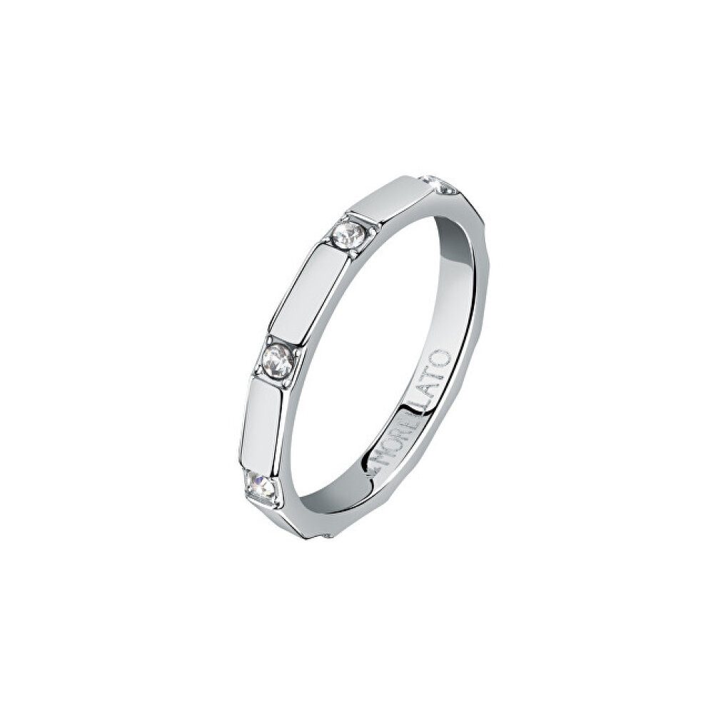 MORELLATO Fingerring Stilvoller Stahlring mit Motown SALS85 Kristallen - Kreislauf: 65 mm