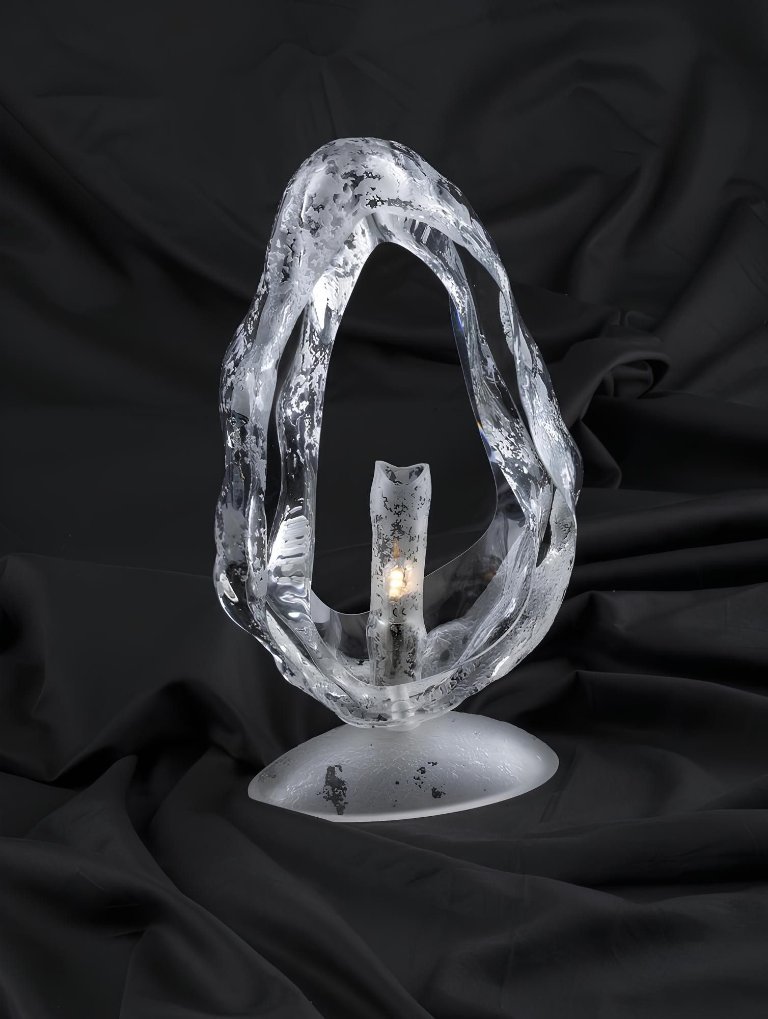 JVmoebel Schreibtischlampe Kristall Tischleuchte im Bohemia-Stil mit eleganter Optik, Ersatzlampe, Transparent-Amber, Made in Europa