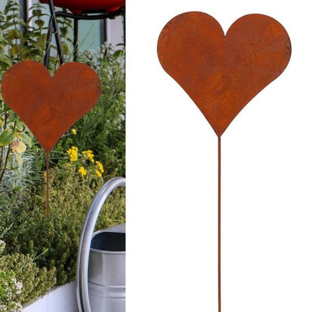 Macosa Home Gartenstecker (Blumenstecker, Braun Rostig, 10 x 10 x 35 cm, 2- günstig online kaufen