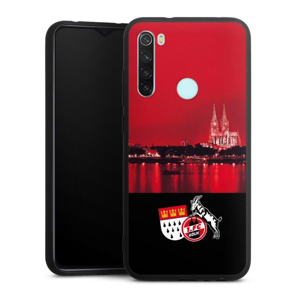 DeinDesign Handyhülle Skyline 1. FC Köln Offizielles Lizenzprodukt Skyline Köln Rot, Xiaomi Redmi Note 8 (2021) Silikon Hülle Premium Case Smartphone Cover
