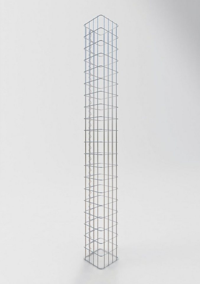 Thumbnail - Gabiona Steinsäule Gabionensäule eckig 22 cm x 22 cm, 200 cm Höhe, MW 5 cm x 10 cm, (Gabionensäule eckig 22 cm x 22 cm, ...