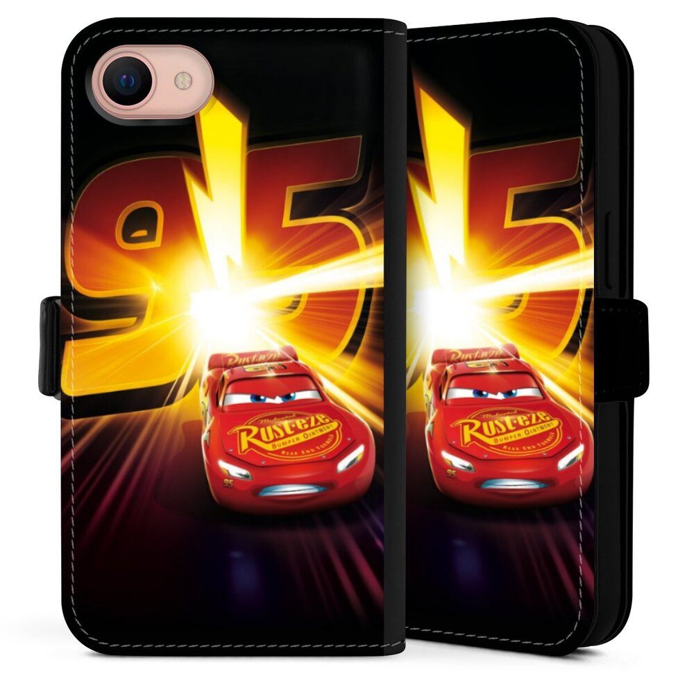 DeinDesign Handyhülle Offizielles Lizenzprodukt Cars Lightning Mcqueen 95 Cars3 Lightning 95, Apple iPhone 16e Hülle Handy Flip Case Wallet Cover Handytasche Leder