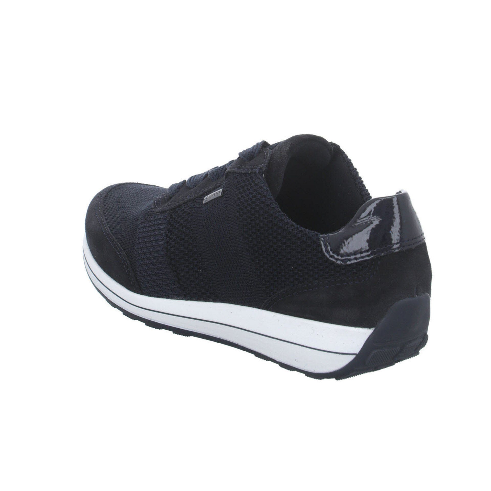 Ara Damen Sneaker Schuhe Schnürschuh dunkel blau Leder-/Textilkombination