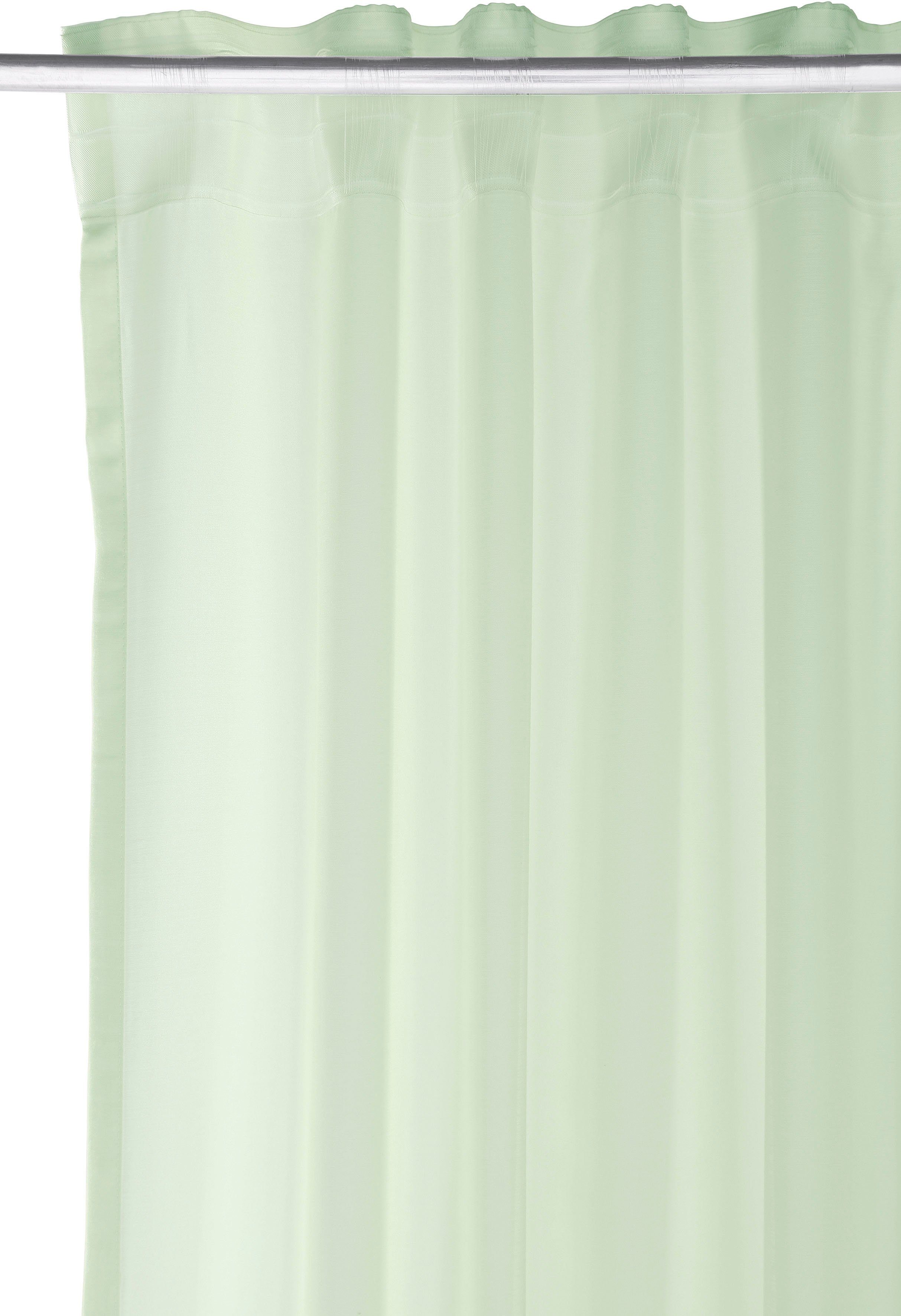 Leonique, Batist, Polyester, (1 St), Multifunktionsband transparent Gardine verschiedene transparent, Größen mint