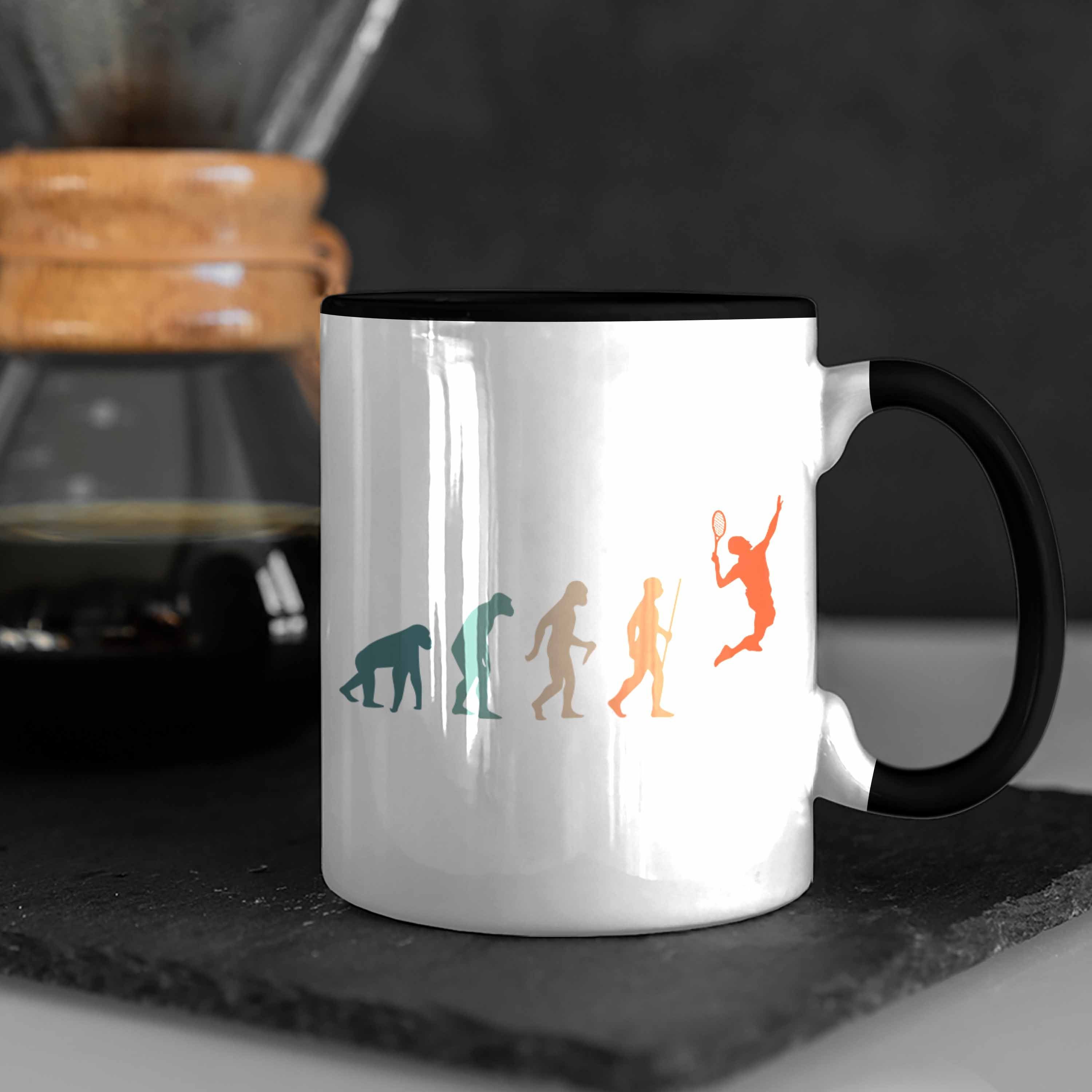 Tasse Tasse Schwarz Lehre Geschenk Trendation für Badminton Lustige Badmintonspieler Badminton