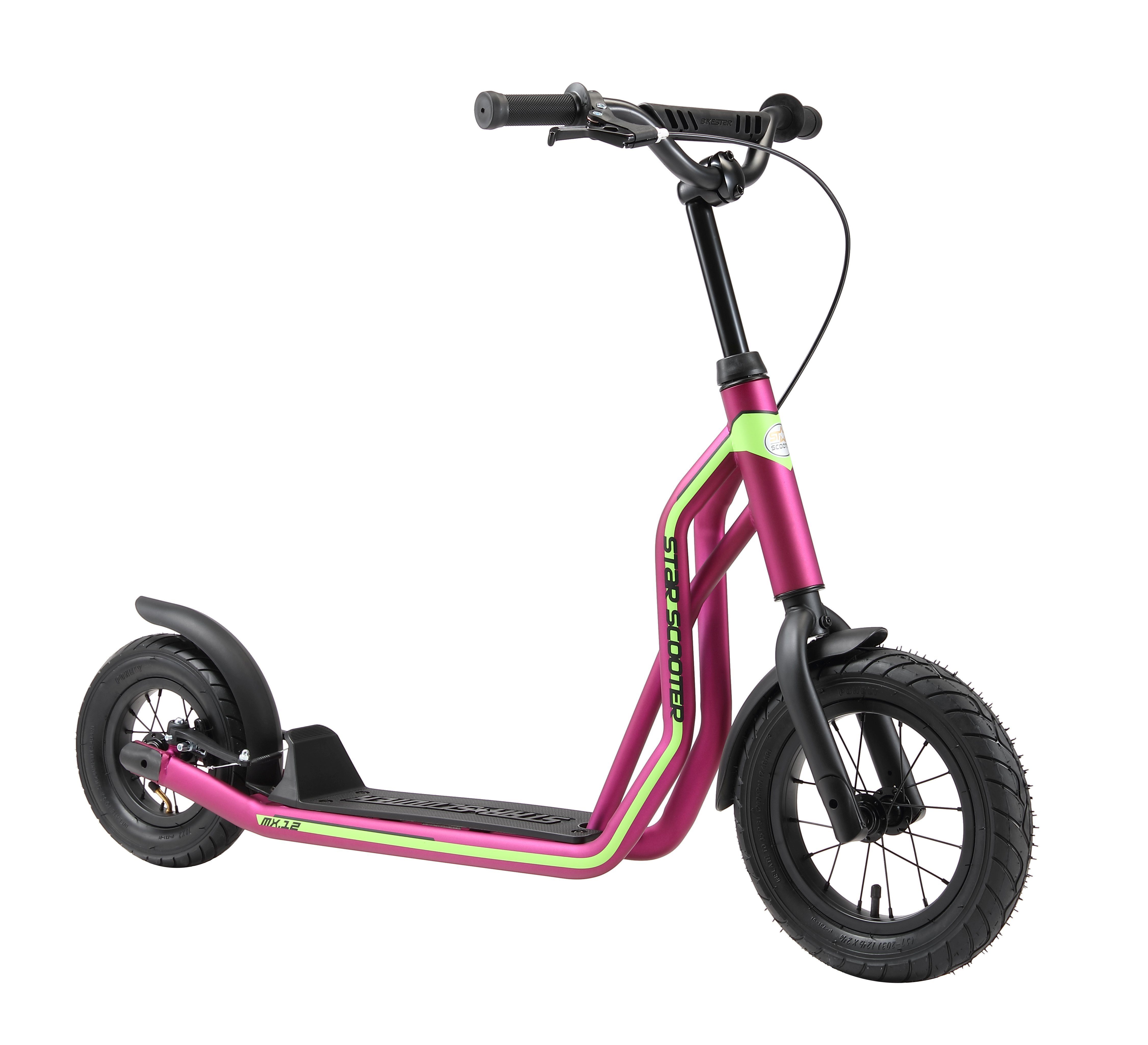 Star-Scooter Cityroller 12 Zoll, ab 8 Jahre, Kinder City Roller ab 124 cm, Jungen, Mädchen, Höhenverstellbar, Seitenständer