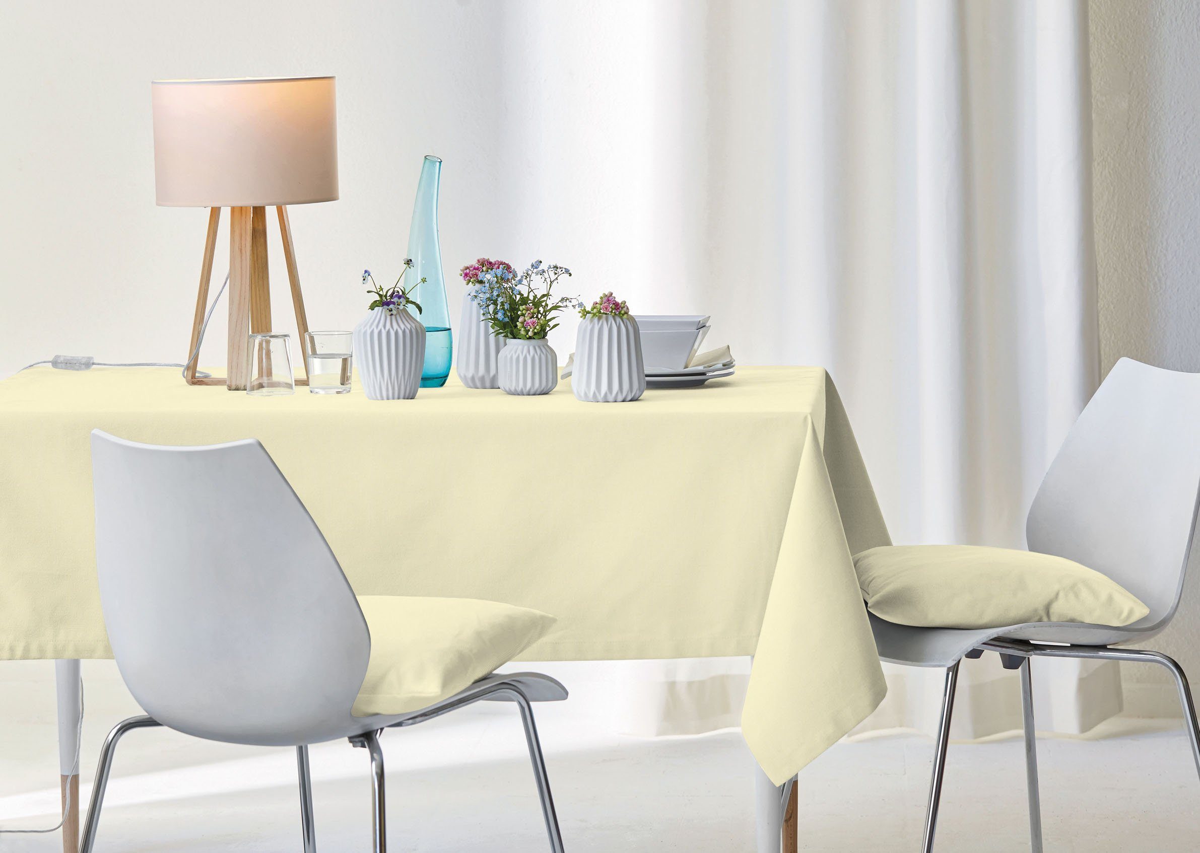 APELT Tischdecke 4362 Rips - UNI (1-tlg), Wasser- und Schmutzabweisend