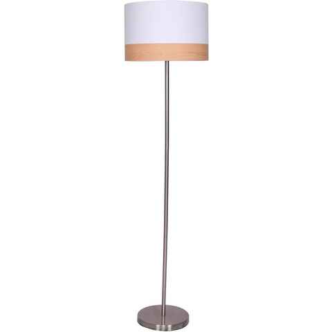SalesFever Stehlampe Jannes, ohne Leuchtmittel, Dekor Lampenschirm in Holzoptik