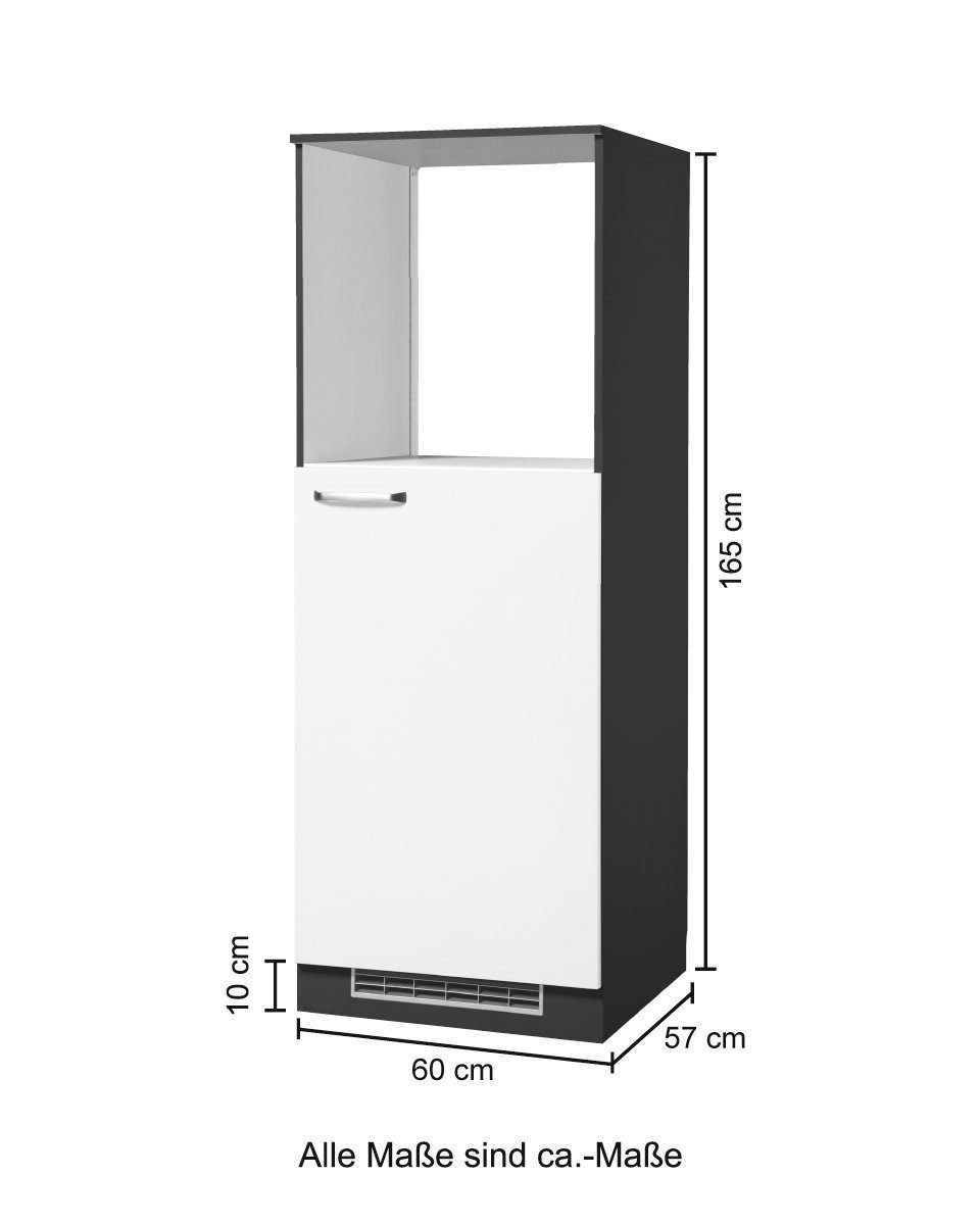 grau Michigan Küchen Backofen/Kühlumbauschrank wiho