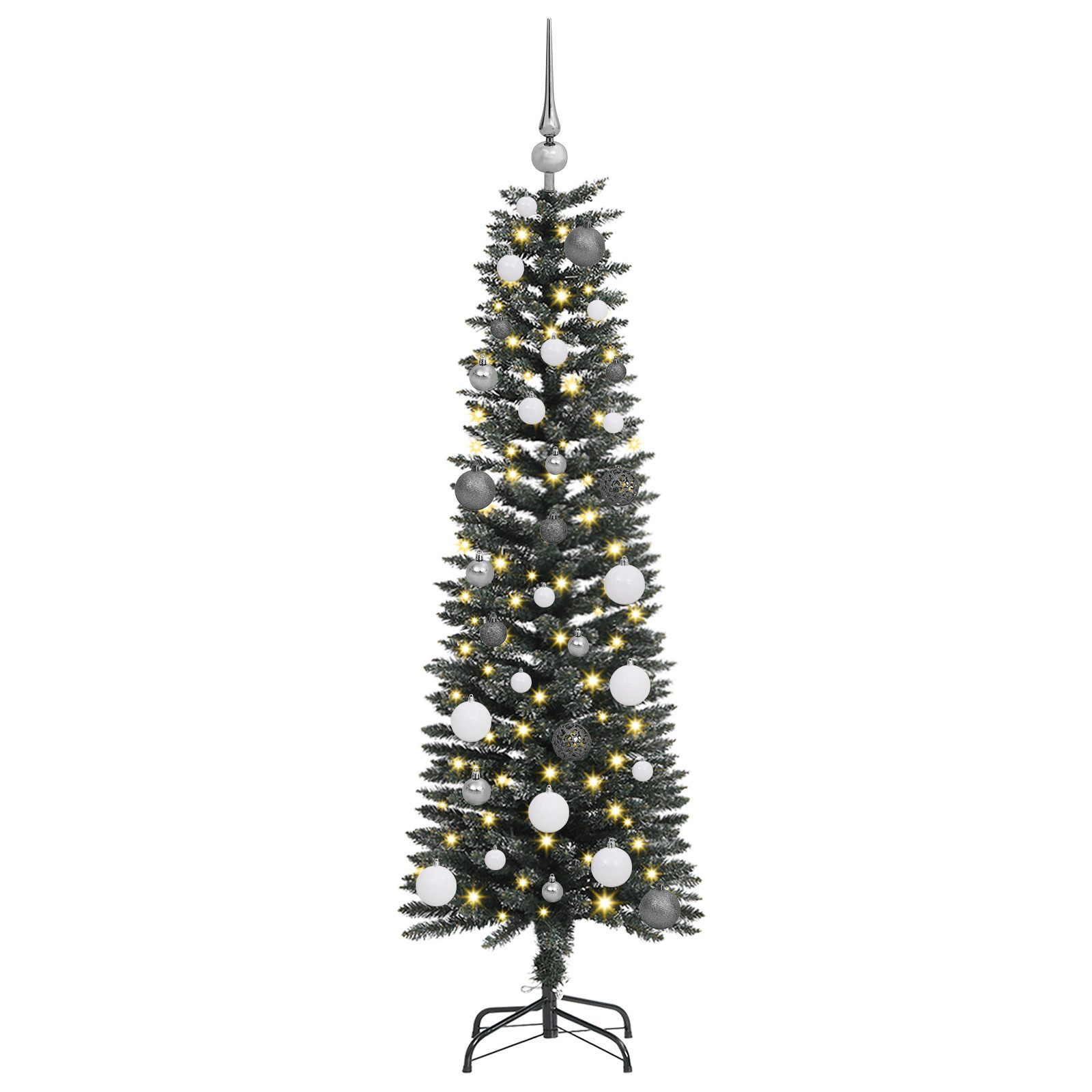 vidaXL LED Baum Künstlicher Weihnachtsbaum mit 150 LEDs mit Ständer Grün 150 cm