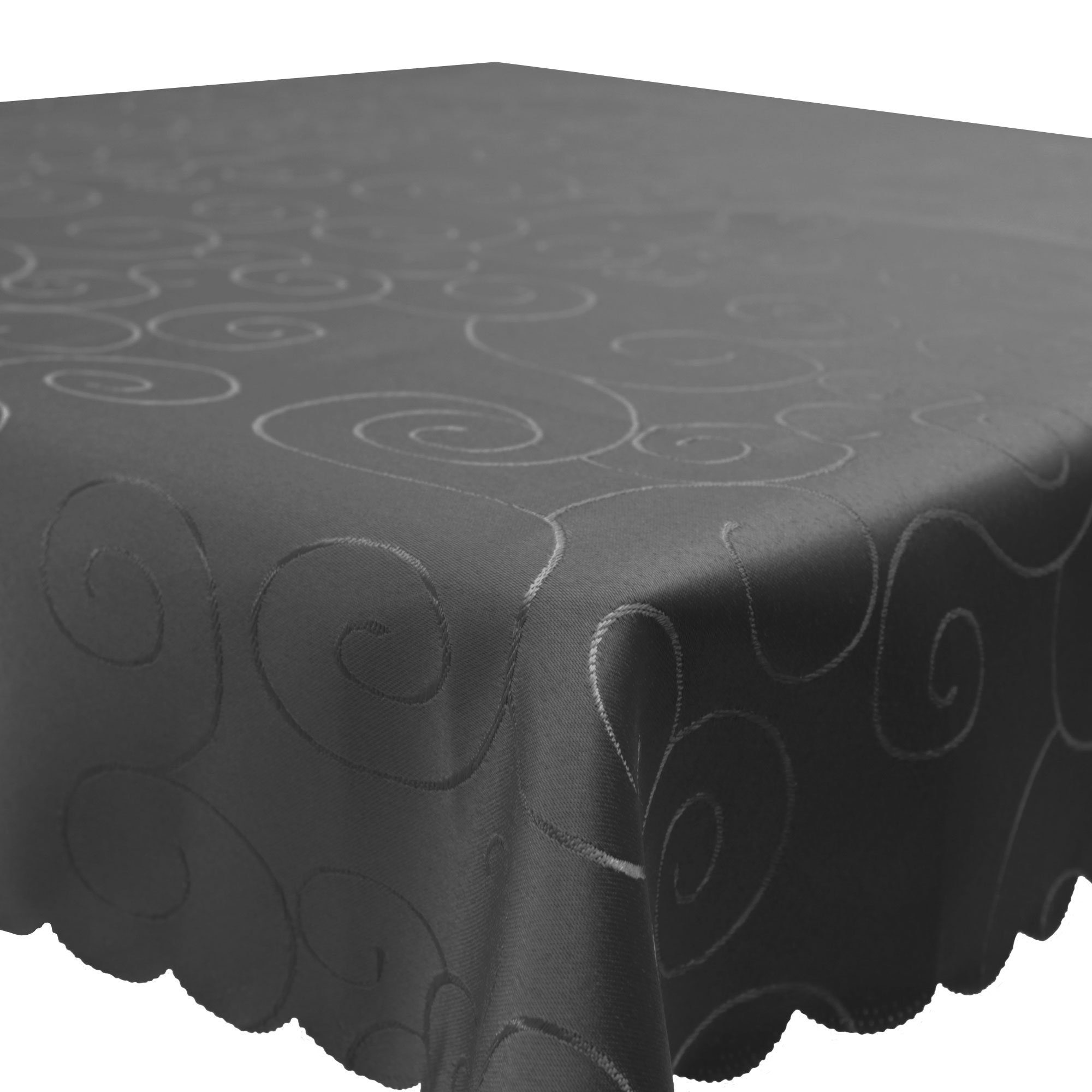 Haus und Deko Tischdecke Tischdecke Damast Ornamente eckig Circle Struktur günstig online kaufen