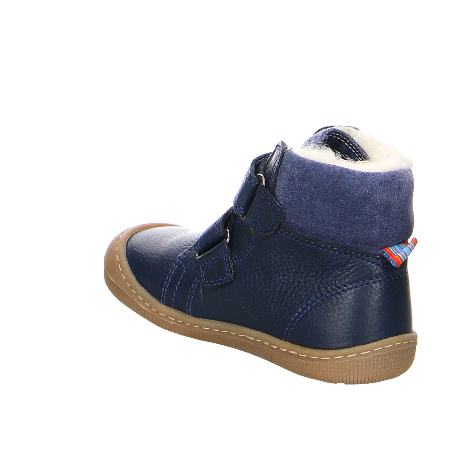 KOEL Koel Bot Desp Velcro Leder Barfuß Junge Winter blau Barfußschuh