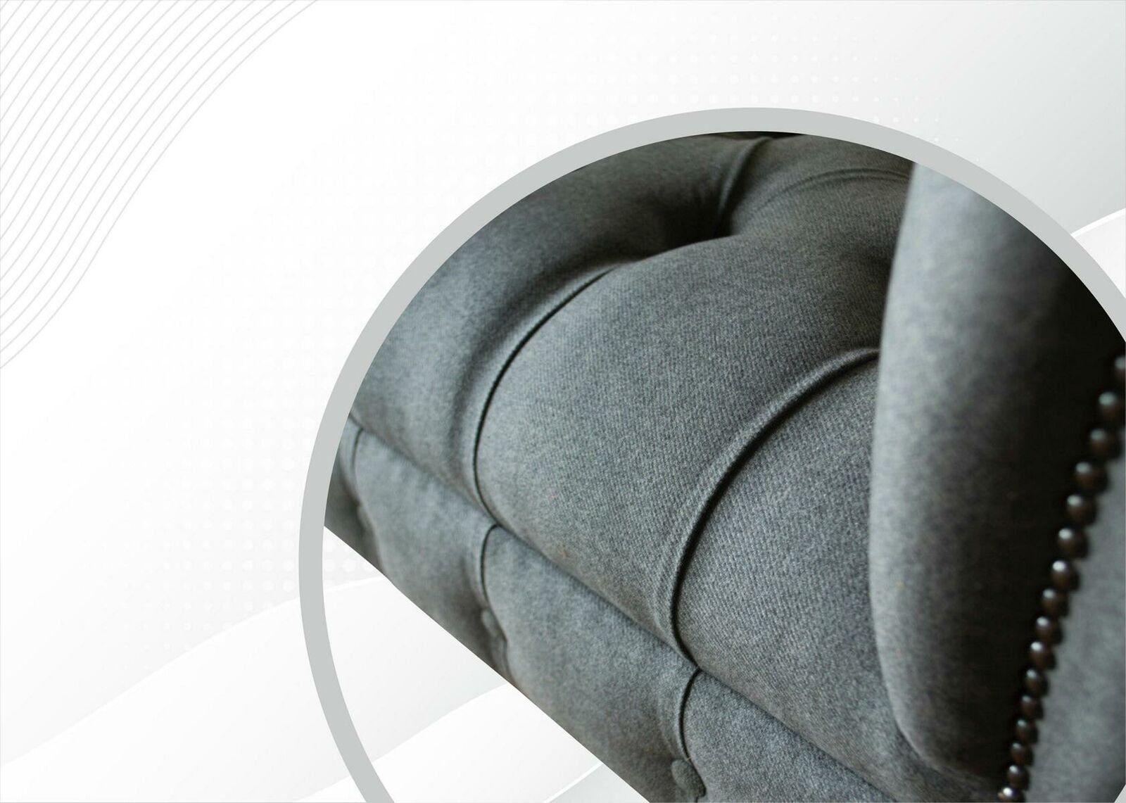 Luxus Grau Wohnzimmer JVmoebel Designer Polster Sessel Einsitzer Relax Neu Sessel,